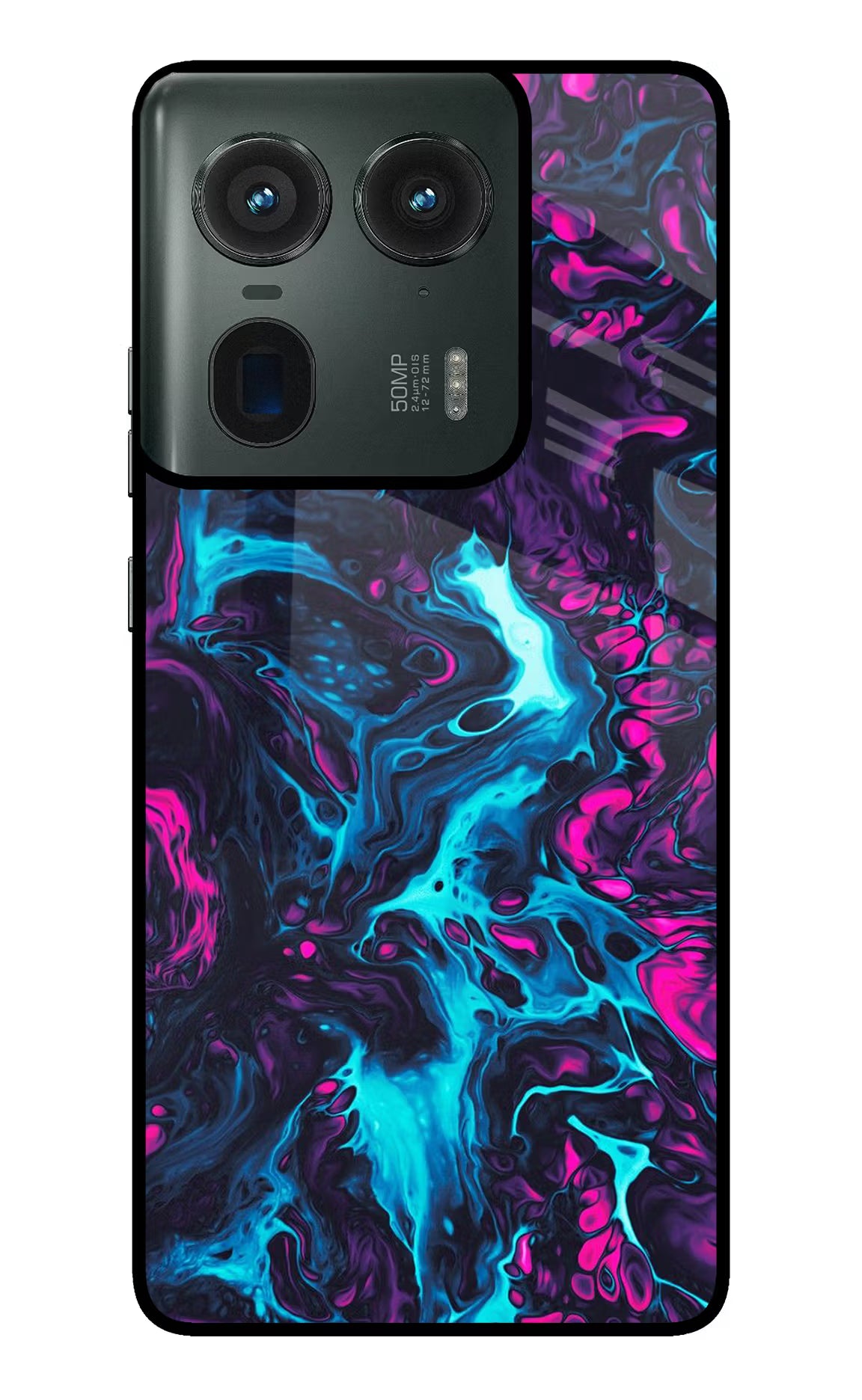 Abstract Moto Edge 50 Ultra 5G Glass Case Back Cover by Casekaro