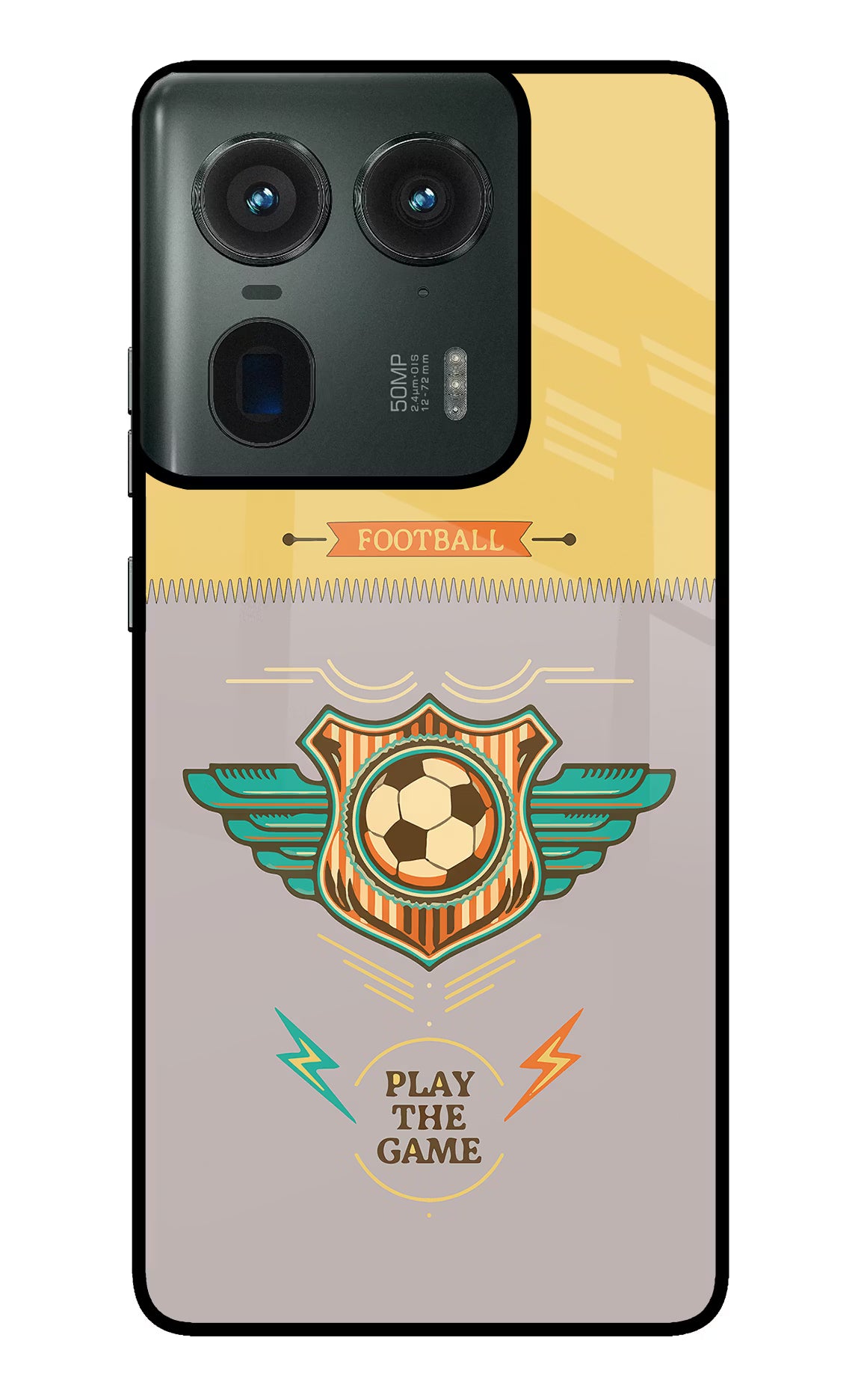 Football Moto Edge 50 Ultra 5G Glass Case Back Cover by Casekaro