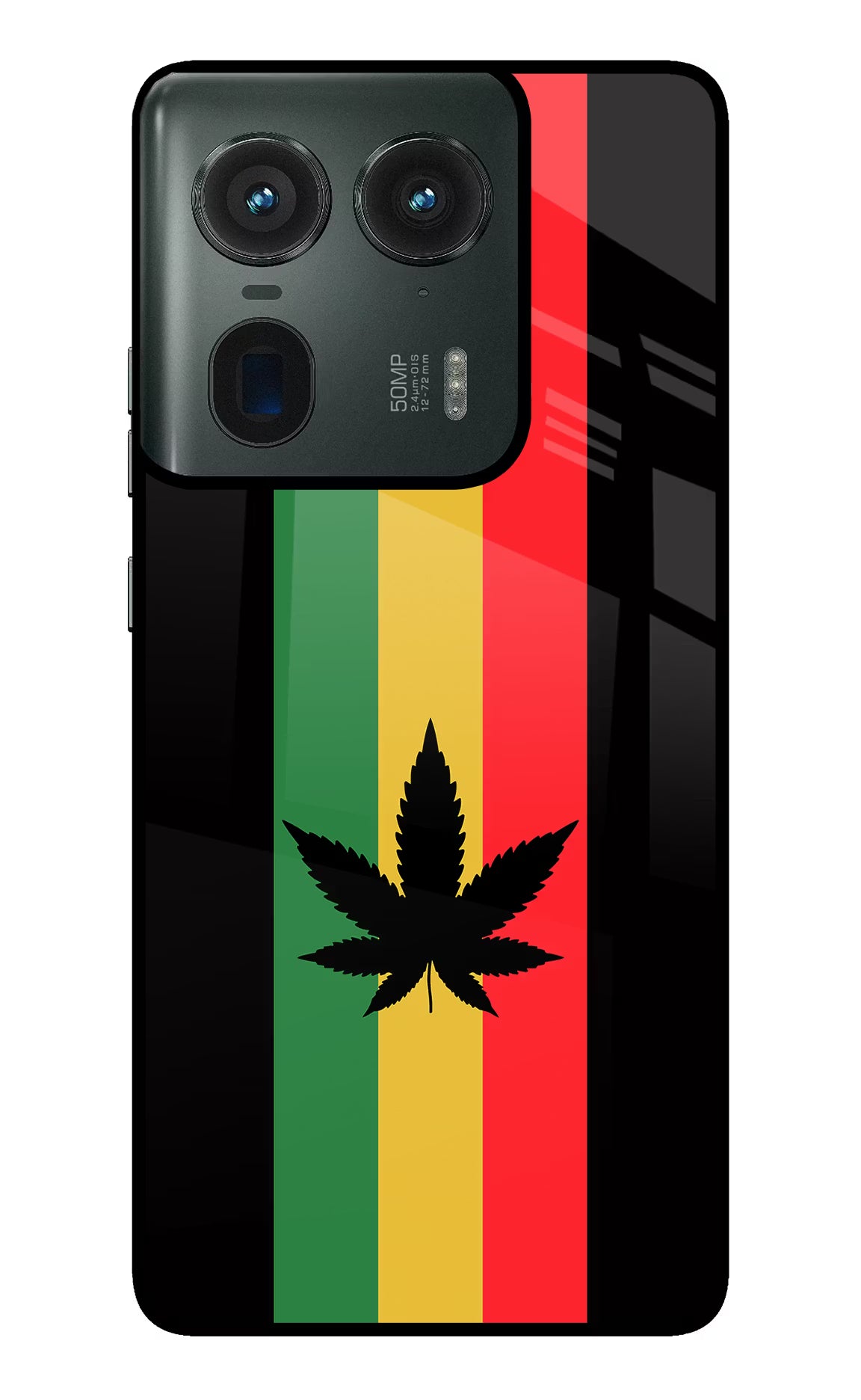 Weed Flag Moto Edge 50 Ultra 5G Glass Case Back Cover by Casekaro