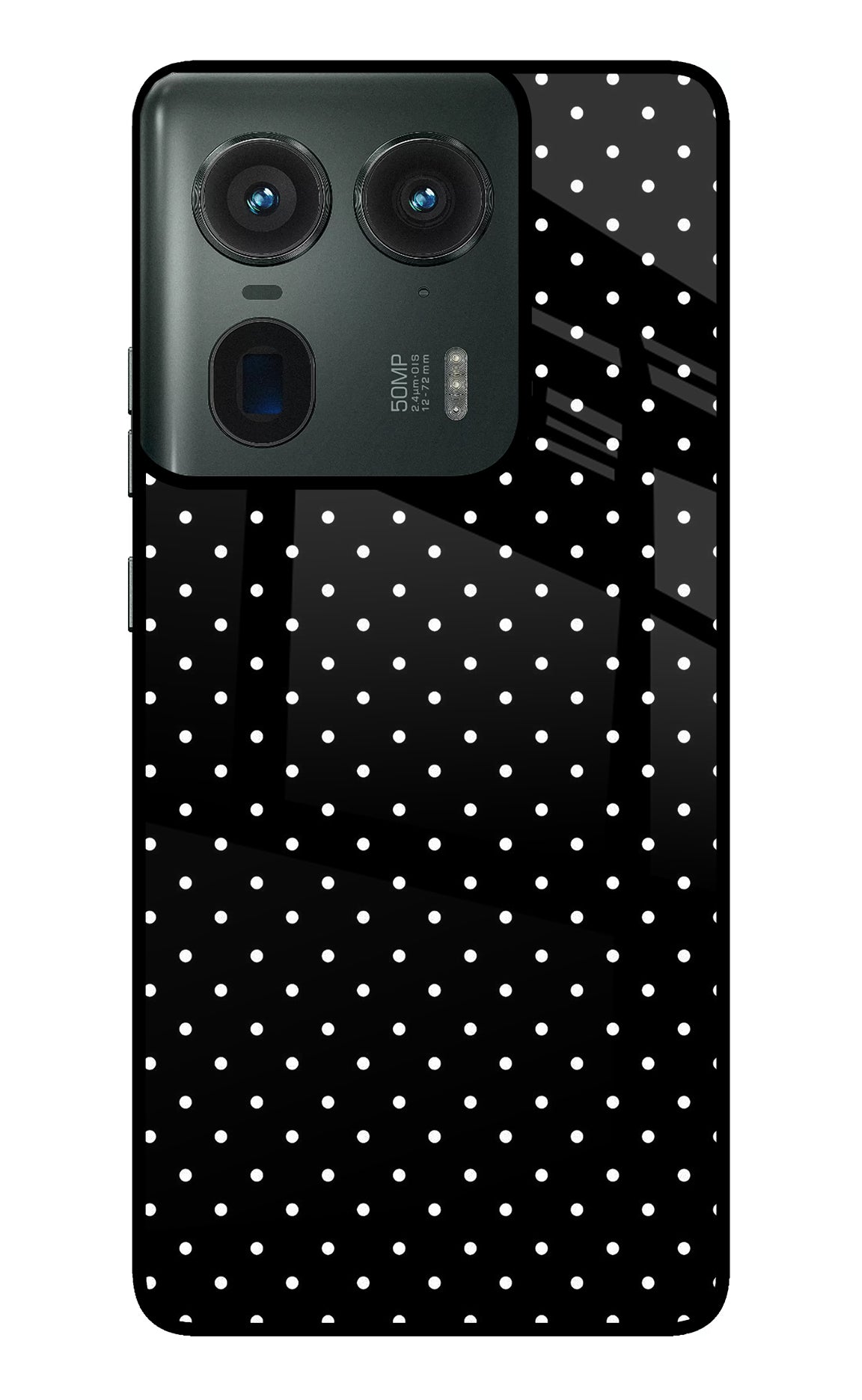 White Dots Moto Edge 50 Ultra 5G Glass Case