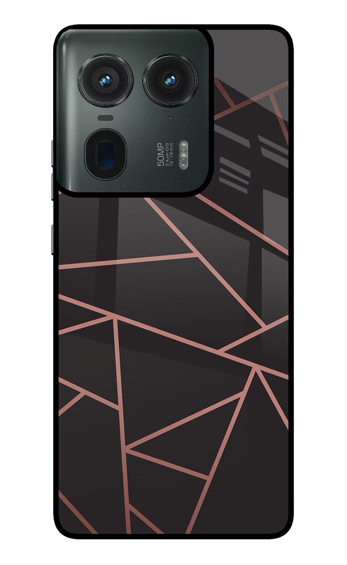 Geometric Pattern Moto Edge 50 Ultra 5G Glass Case Back Cover by Casekaro