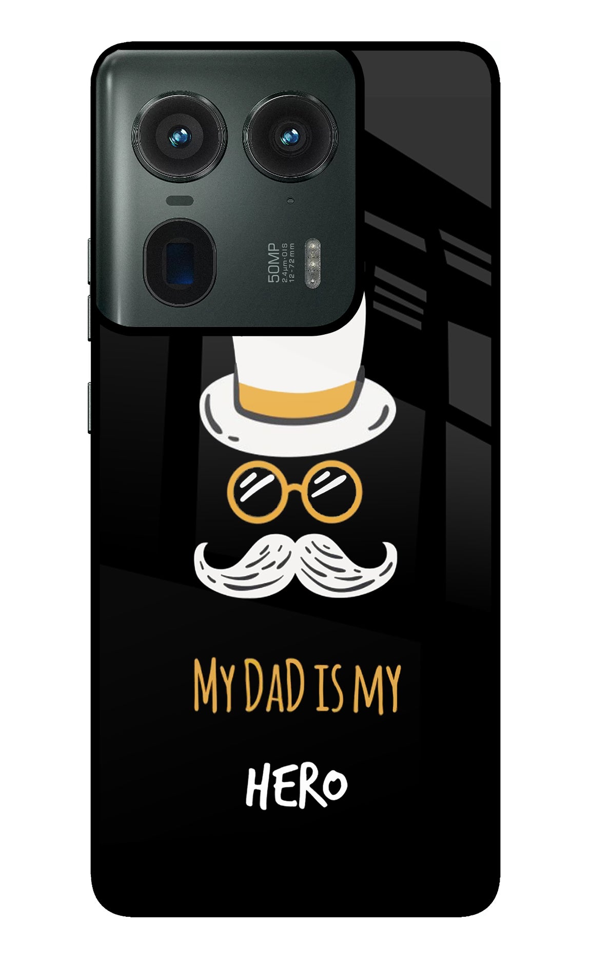 My Dad Is My Hero Moto Edge 50 Ultra 5G Glass Case