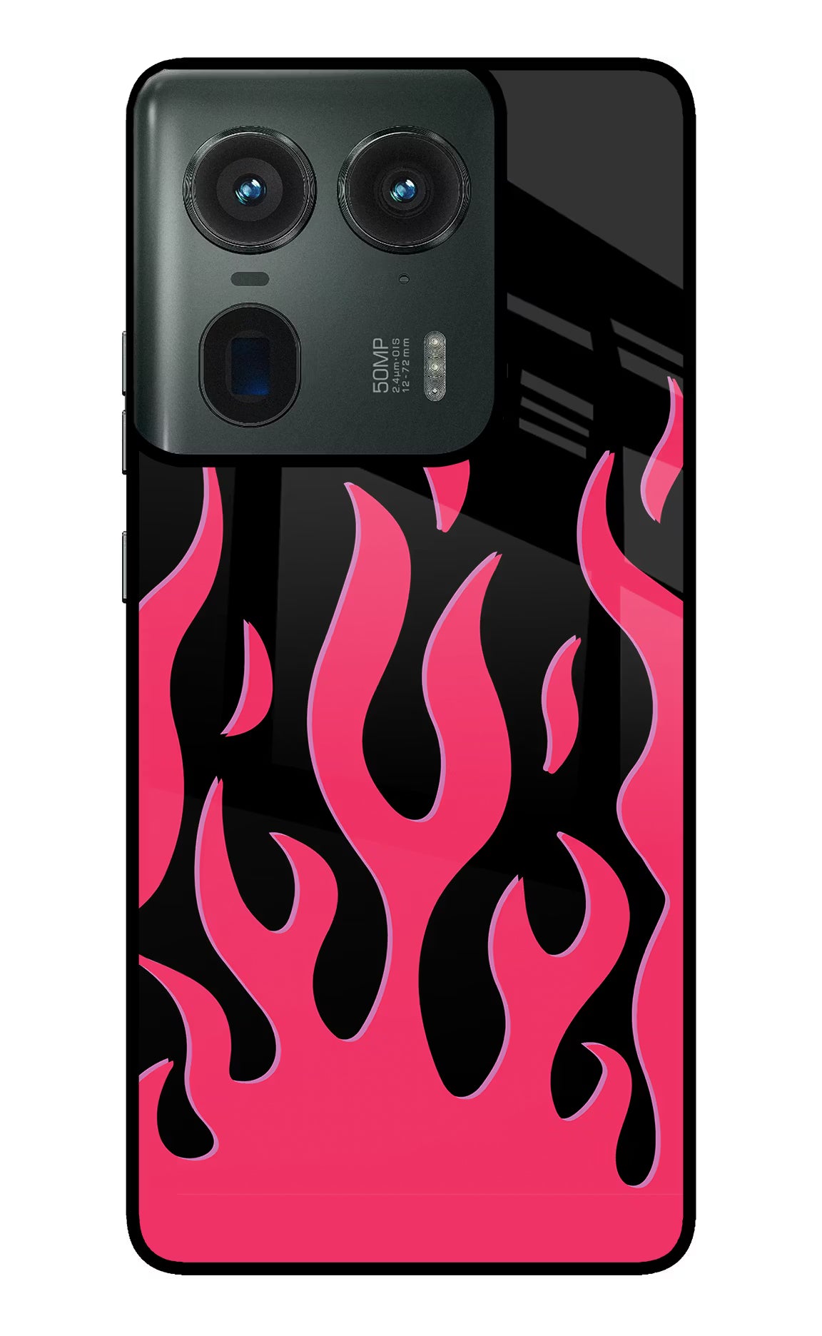 Fire Flames Moto Edge 50 Ultra 5G Glass Case Back Cover by Casekaro