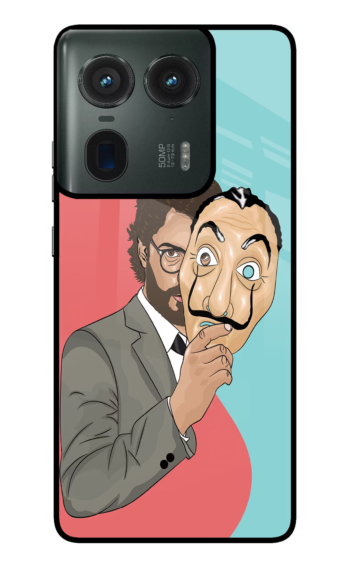Professor Moto Edge 50 Ultra 5G Glass Case Back Cover by Casekaro