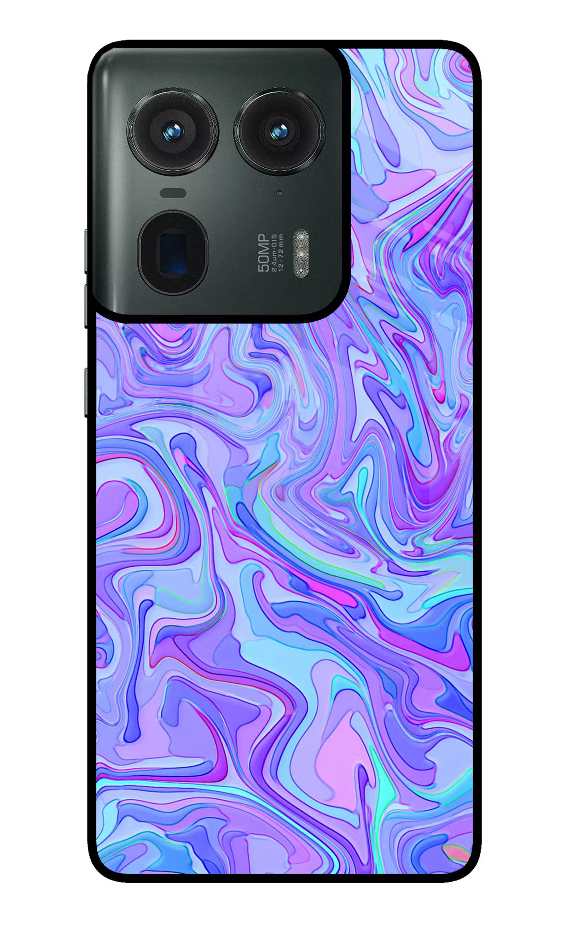 Glitter Moto Edge 50 Ultra 5G Glass Case Back Cover by Casekaro