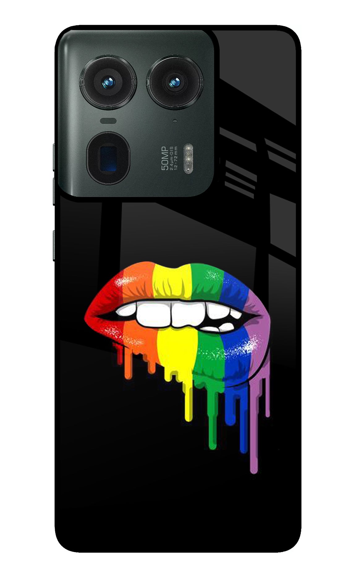 Lips Biting Moto Edge 50 Ultra 5G Glass Case