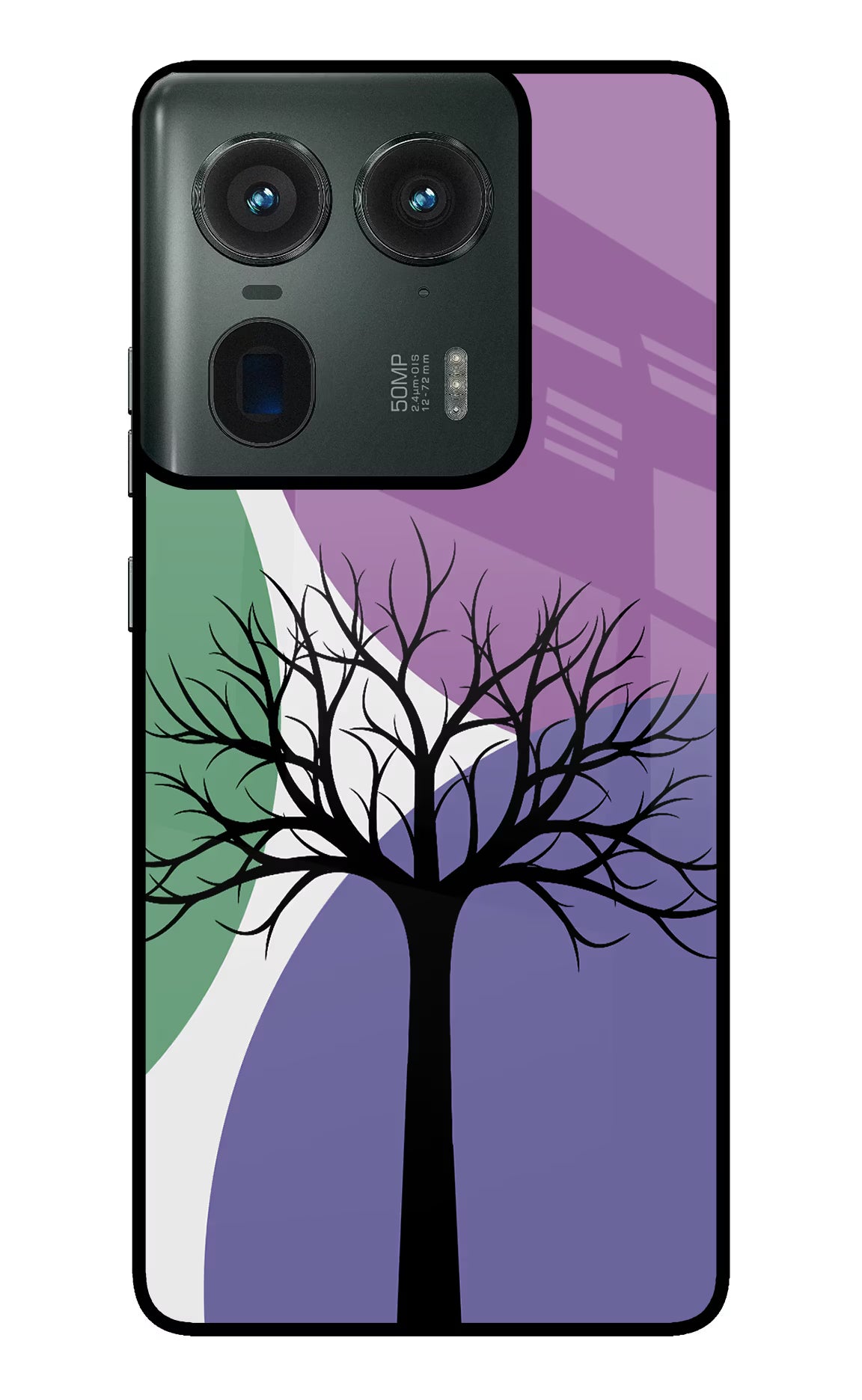 Tree Art Moto Edge 50 Ultra 5G Glass Case Back Cover by Casekaro