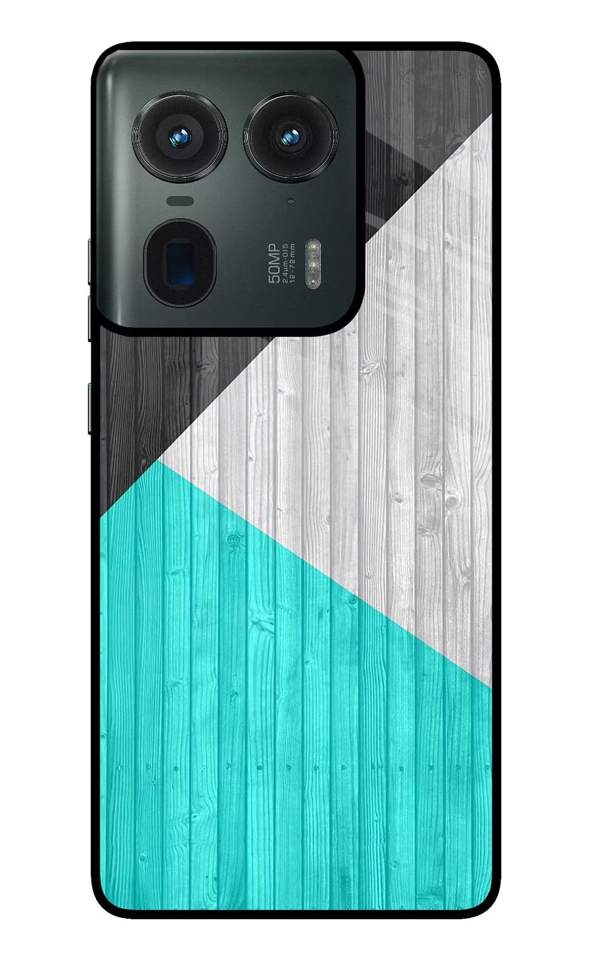 Wooden Abstract Moto Edge 50 Ultra 5G Glass Case Back Cover by Casekaro