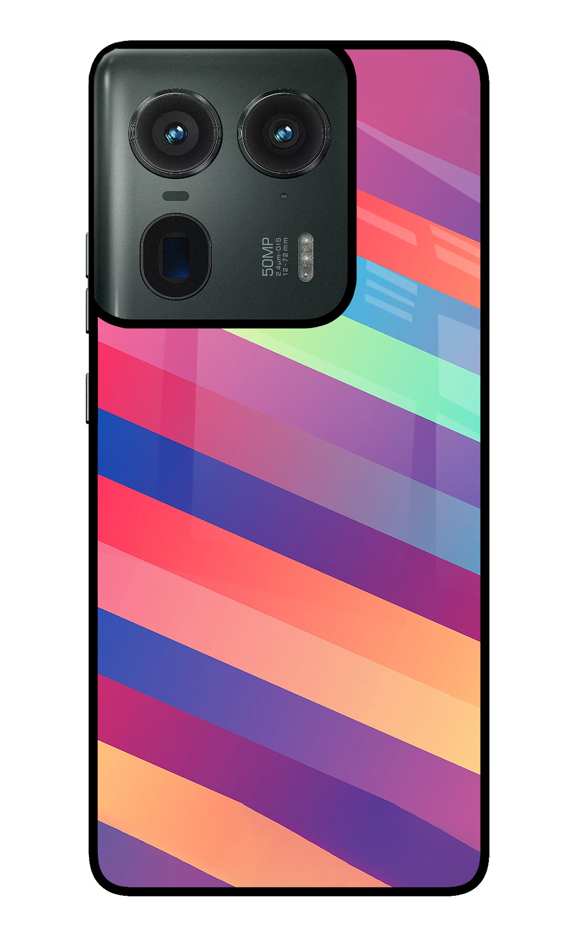 Stripes color Moto Edge 50 Ultra 5G Glass Case