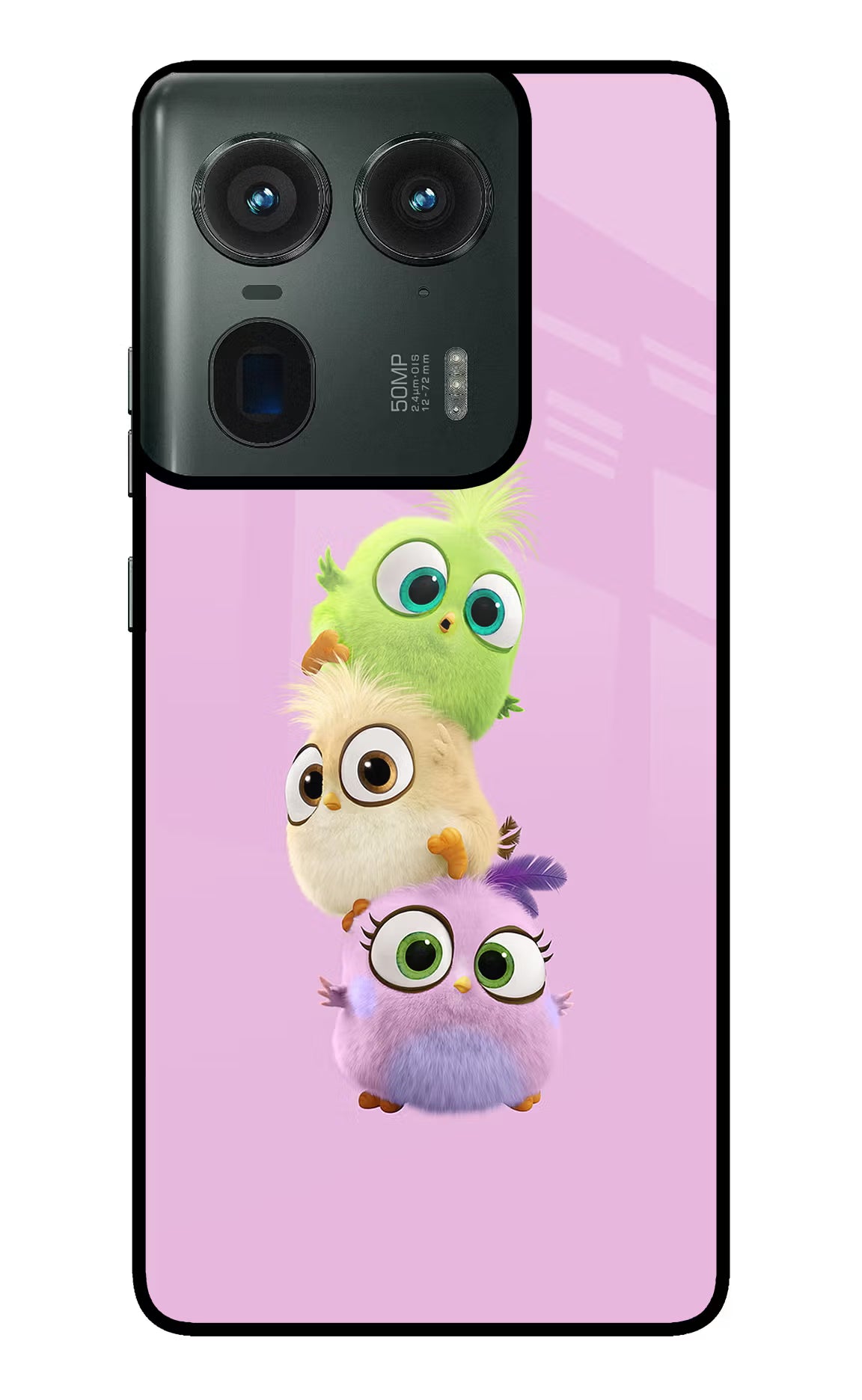 Cute Little Birds Moto Edge 50 Ultra 5G Glass Case Back Cover by Casekaro