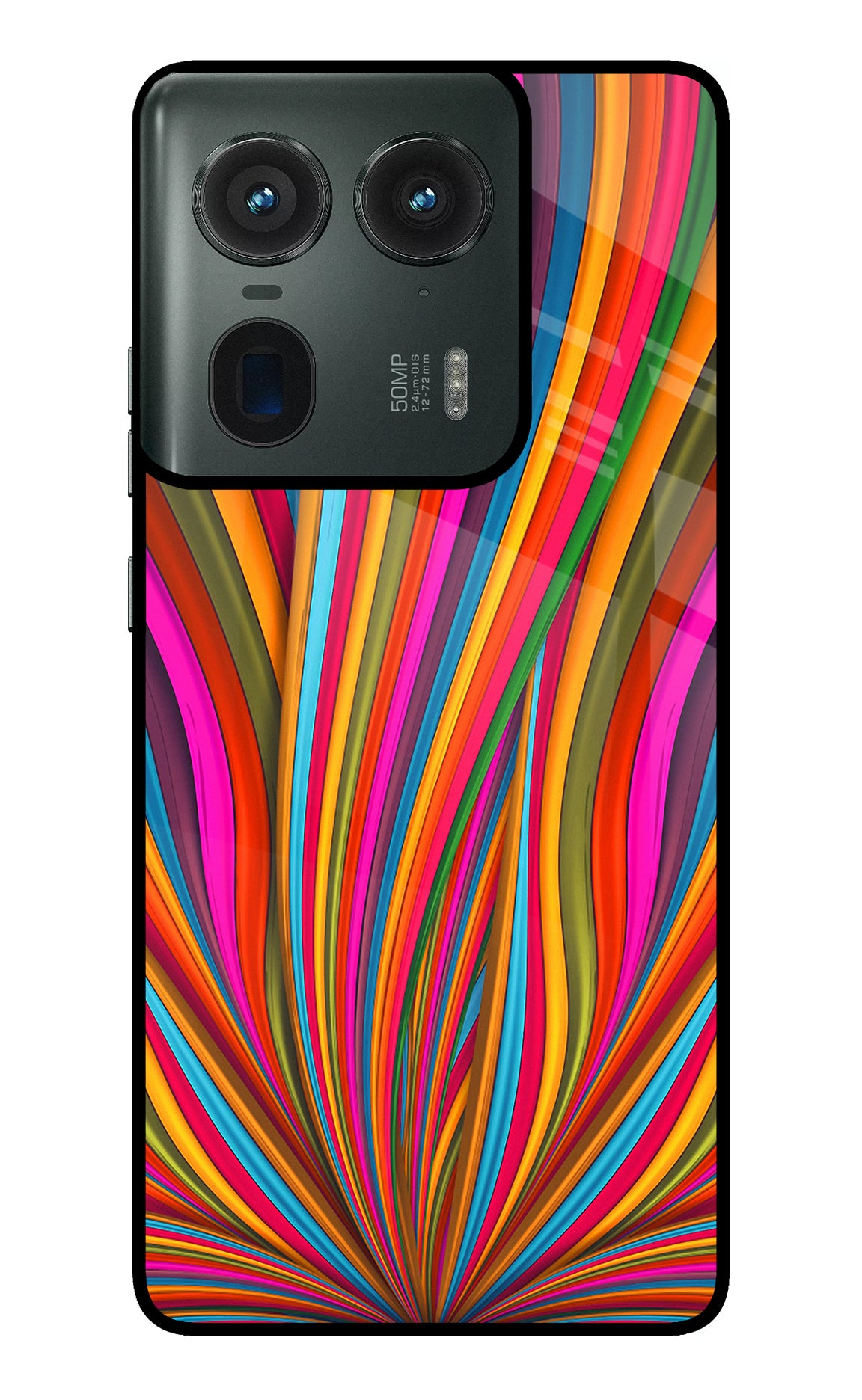 Trippy Wavy Moto Edge 50 Ultra 5G Glass Case