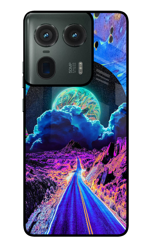 Psychedelic Painting Moto Edge 50 Ultra 5G Glass Case