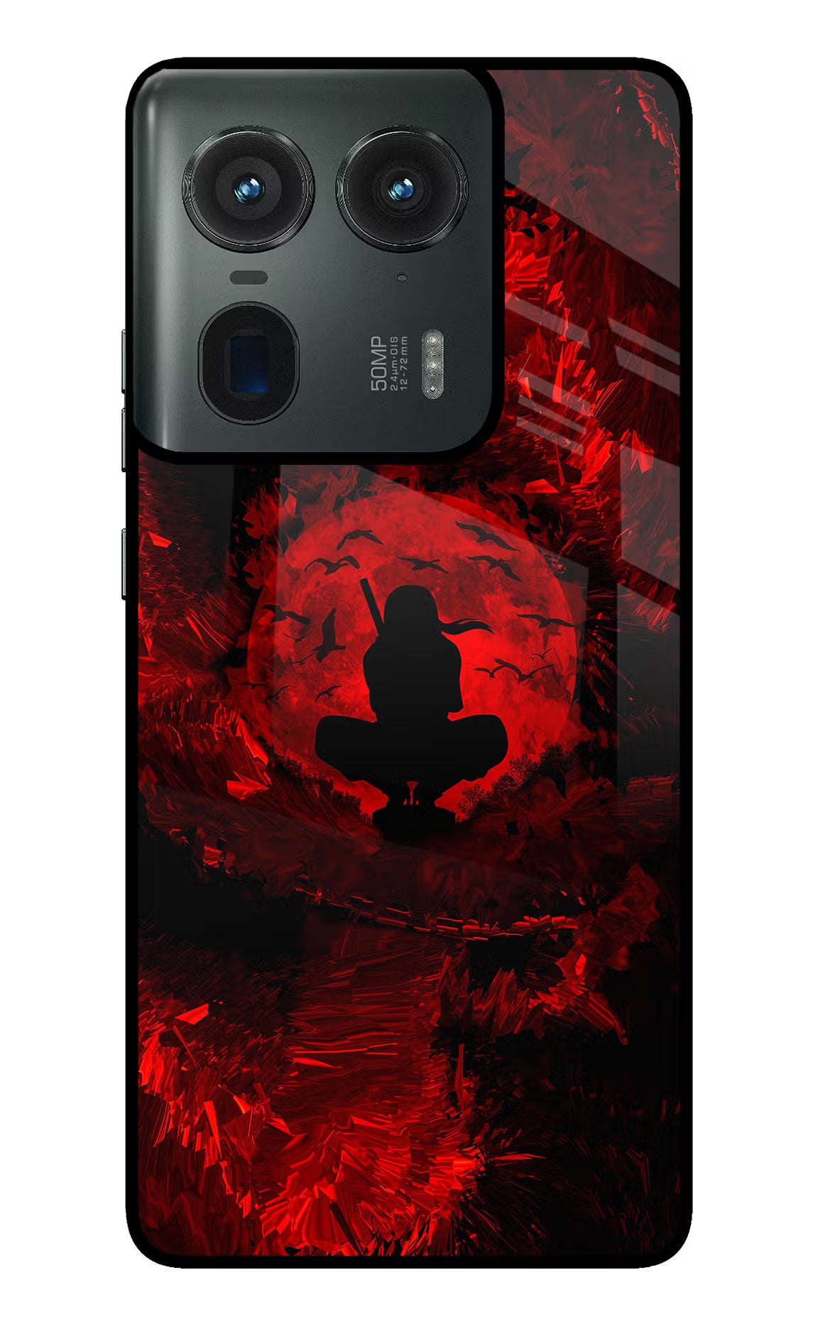 Itachi Uchiha Moto Edge 50 Ultra 5G Glass Case Back Cover by Casekaro