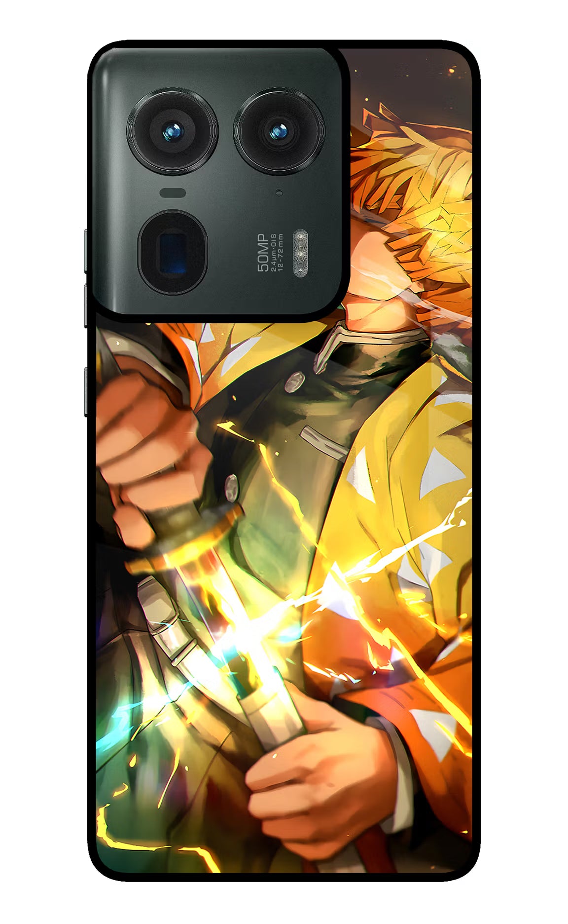 Demon Slayer Moto Edge 50 Ultra 5G Glass Case Back Cover by Casekaro
