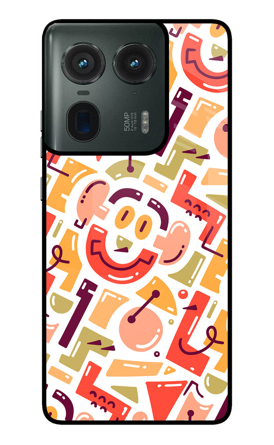 Doodle Pattern Moto Edge 50 Ultra 5G Glass Case