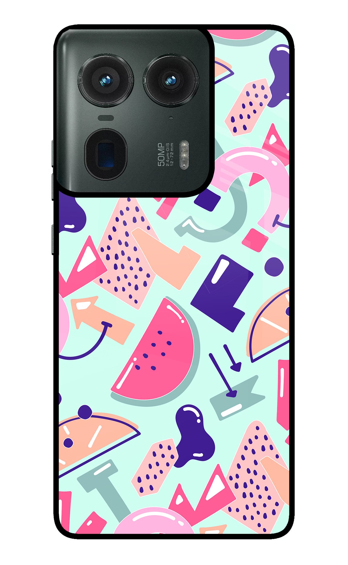 Doodle Pattern Moto Edge 50 Ultra 5G Glass Case