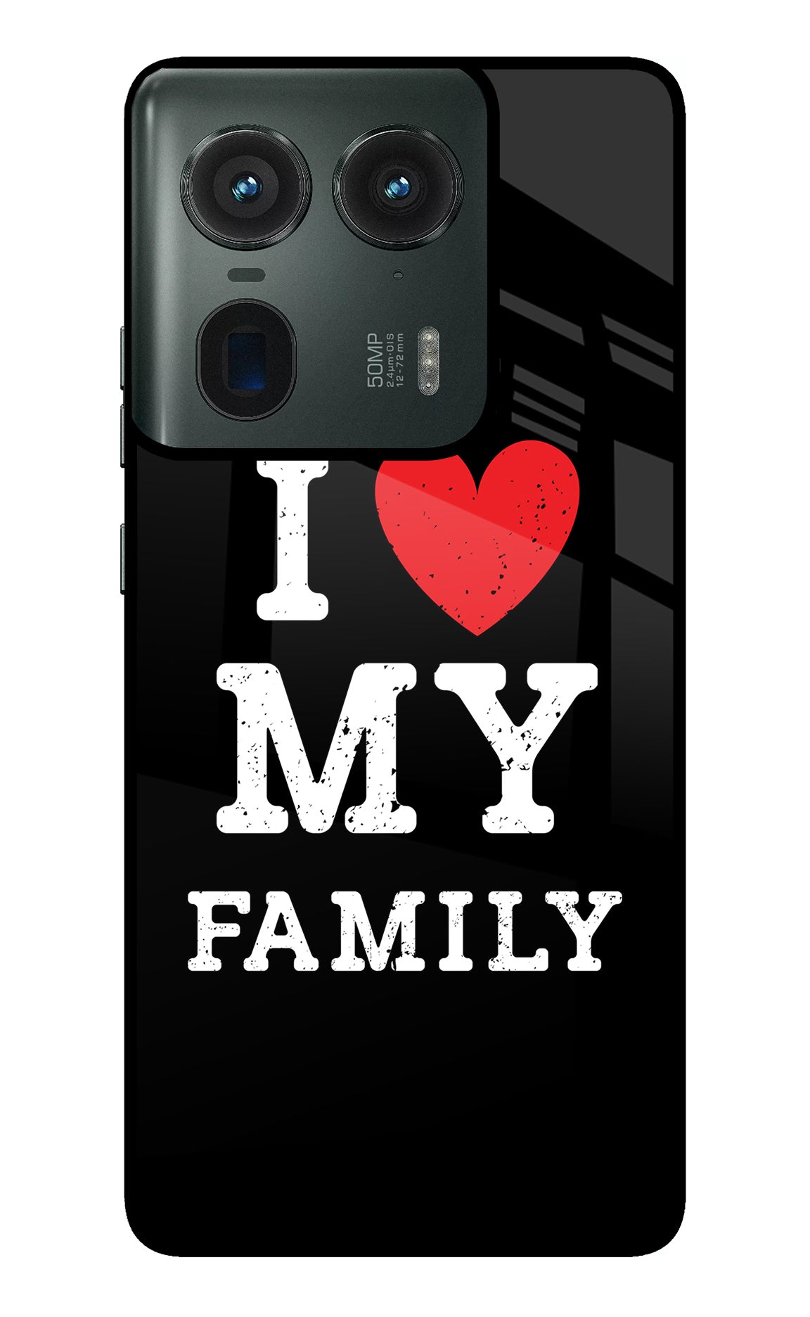 I Love My Family Moto Edge 50 Ultra 5G Glass Case