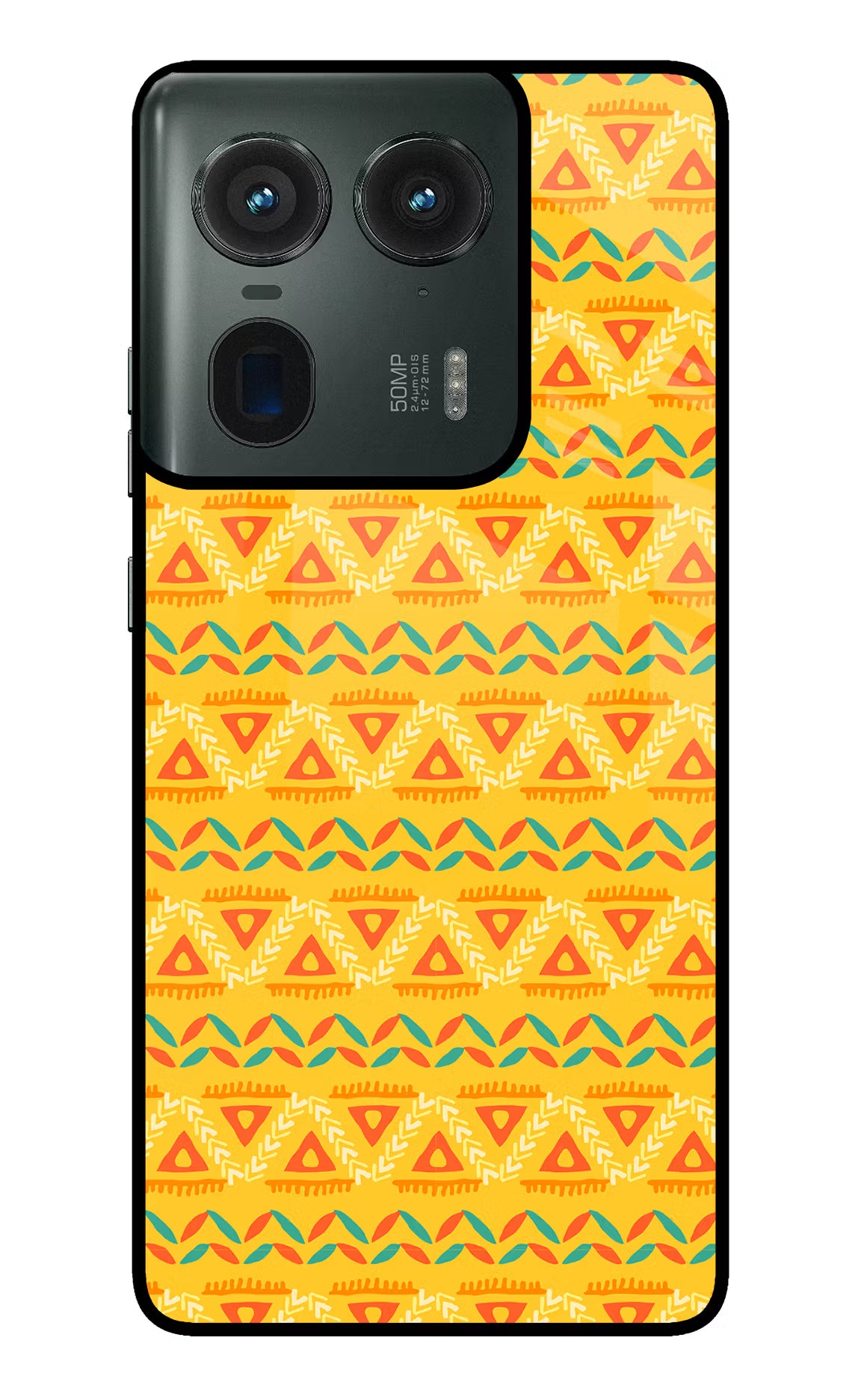 Tribal Pattern Moto Edge 50 Ultra 5G Glass Case Back Cover by Casekaro