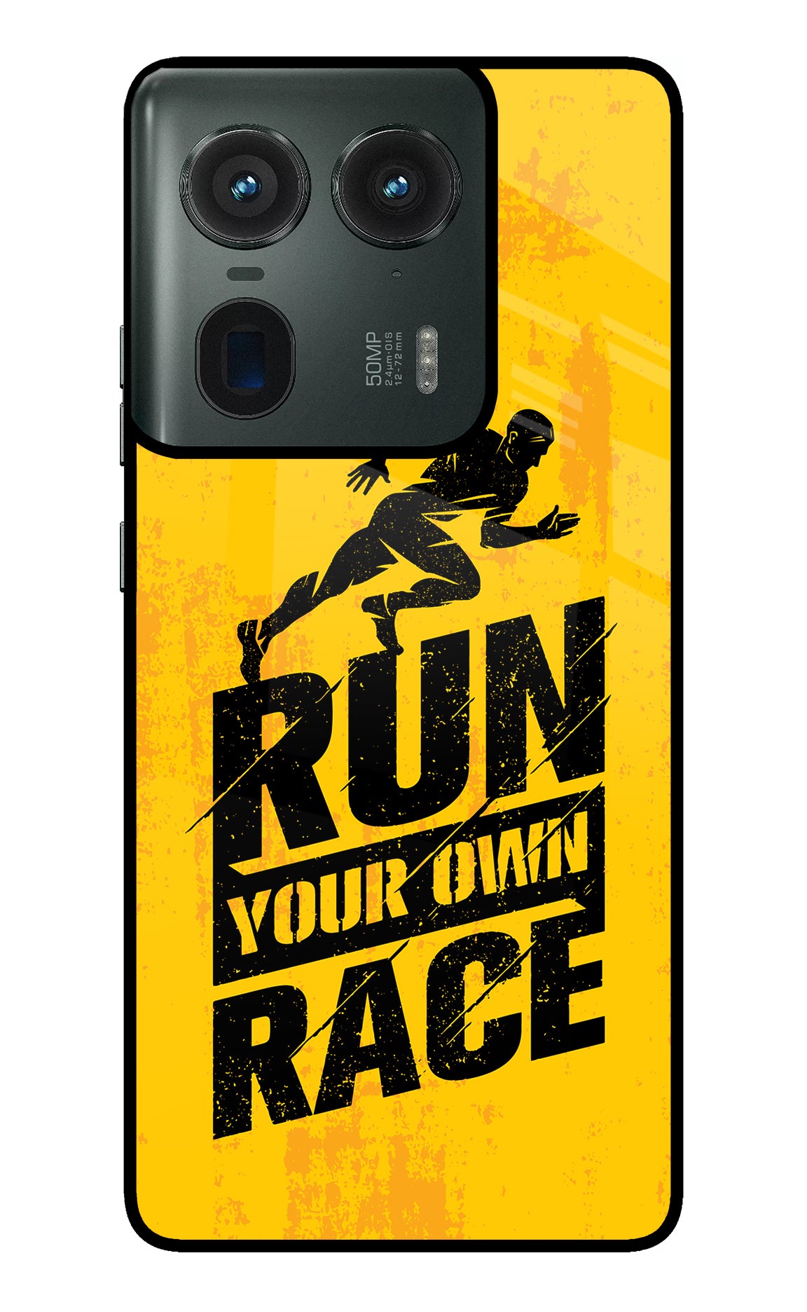 Run Your Own Race Moto Edge 50 Ultra 5G Glass Case