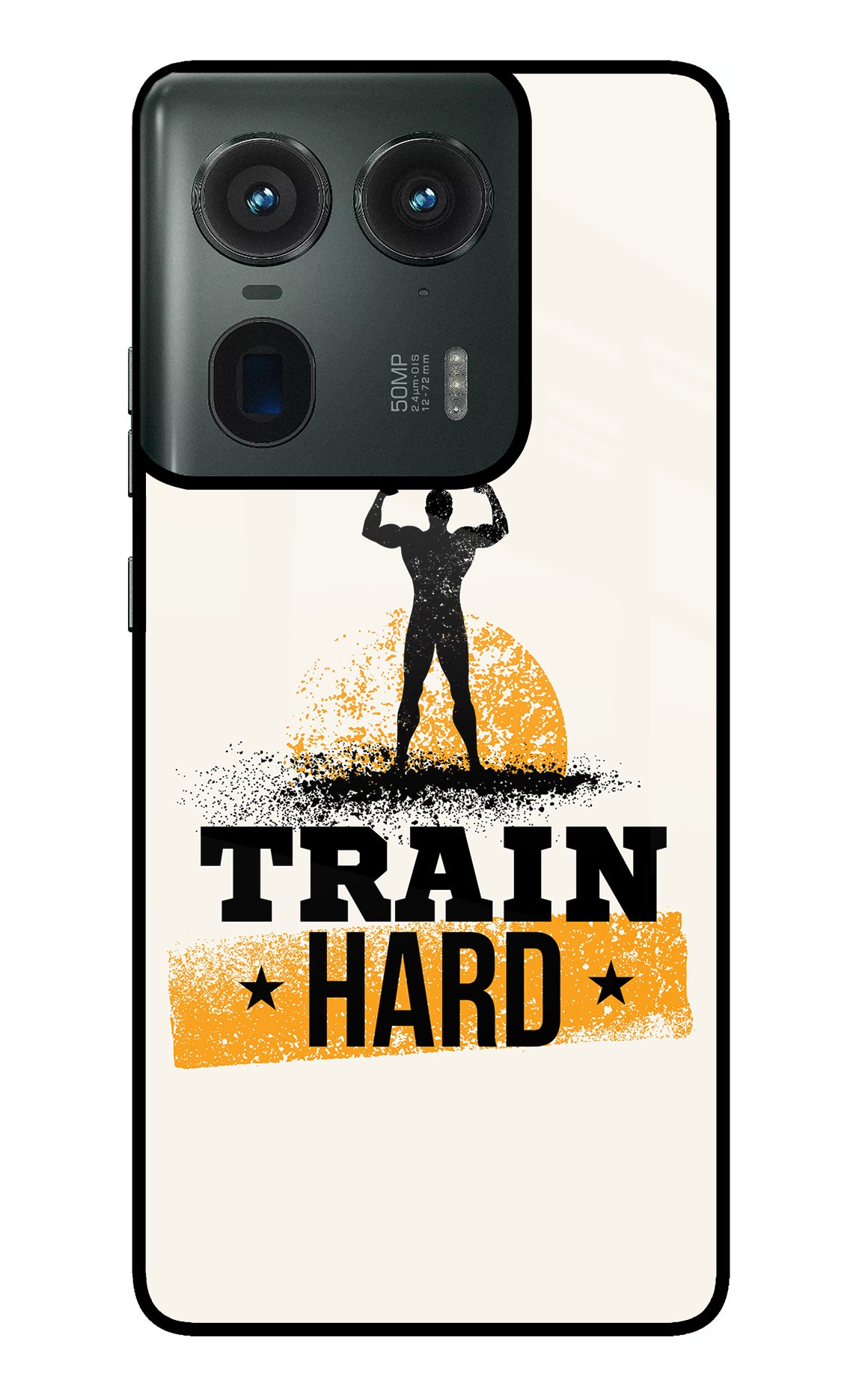 Train Hard Moto Edge 50 Ultra 5G Glass Case