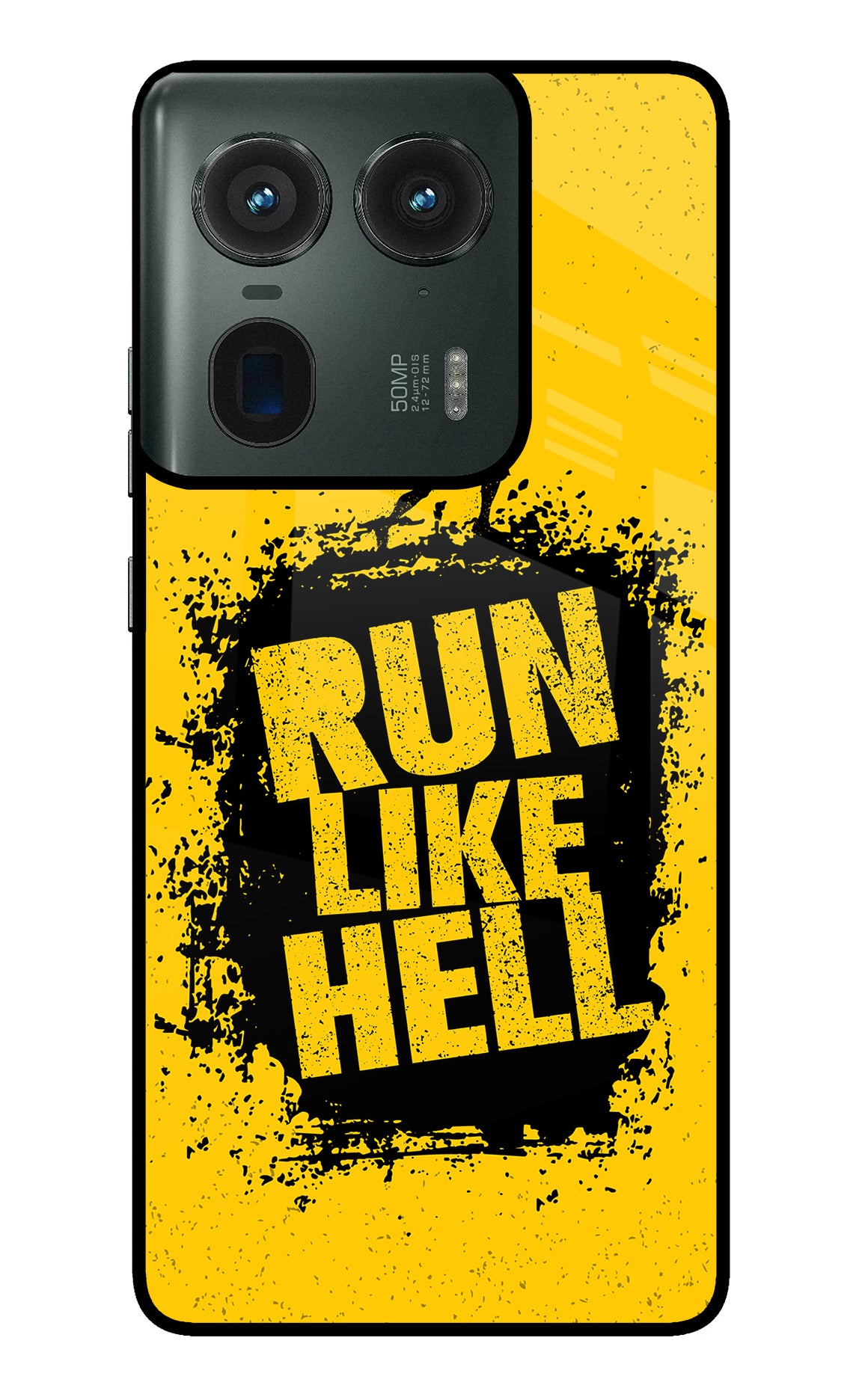 Run Like Hell Moto Edge 50 Ultra 5G Glass Case