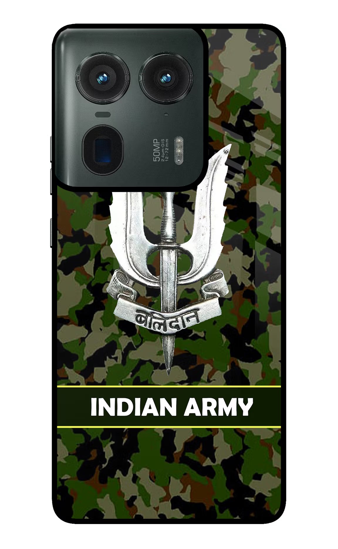 Balidan Indian Logo Moto Edge 50 Ultra 5G Glass Case Back Cover by Casekaro