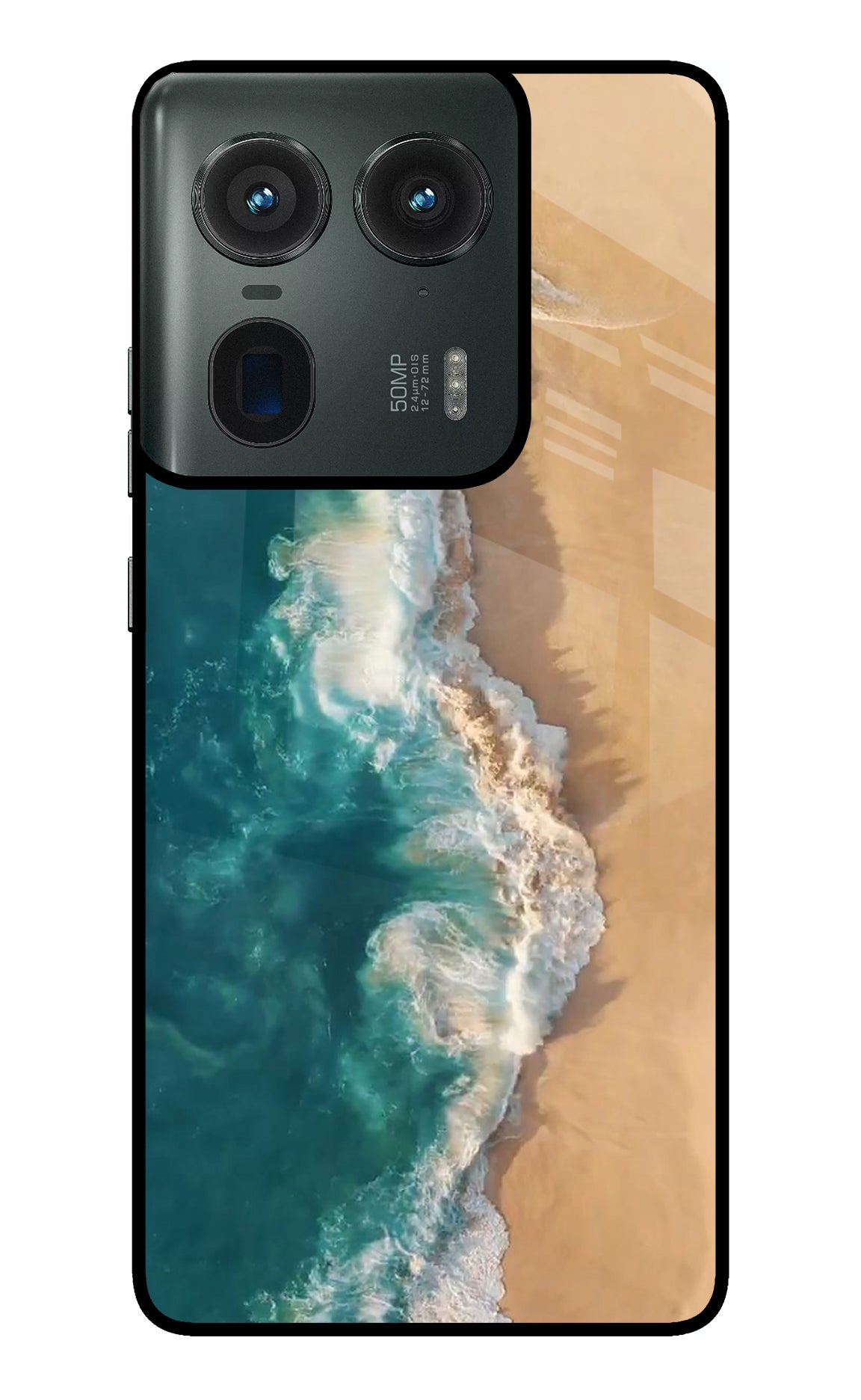 Ocean Beach Moto Edge 50 Ultra 5G Glass Case