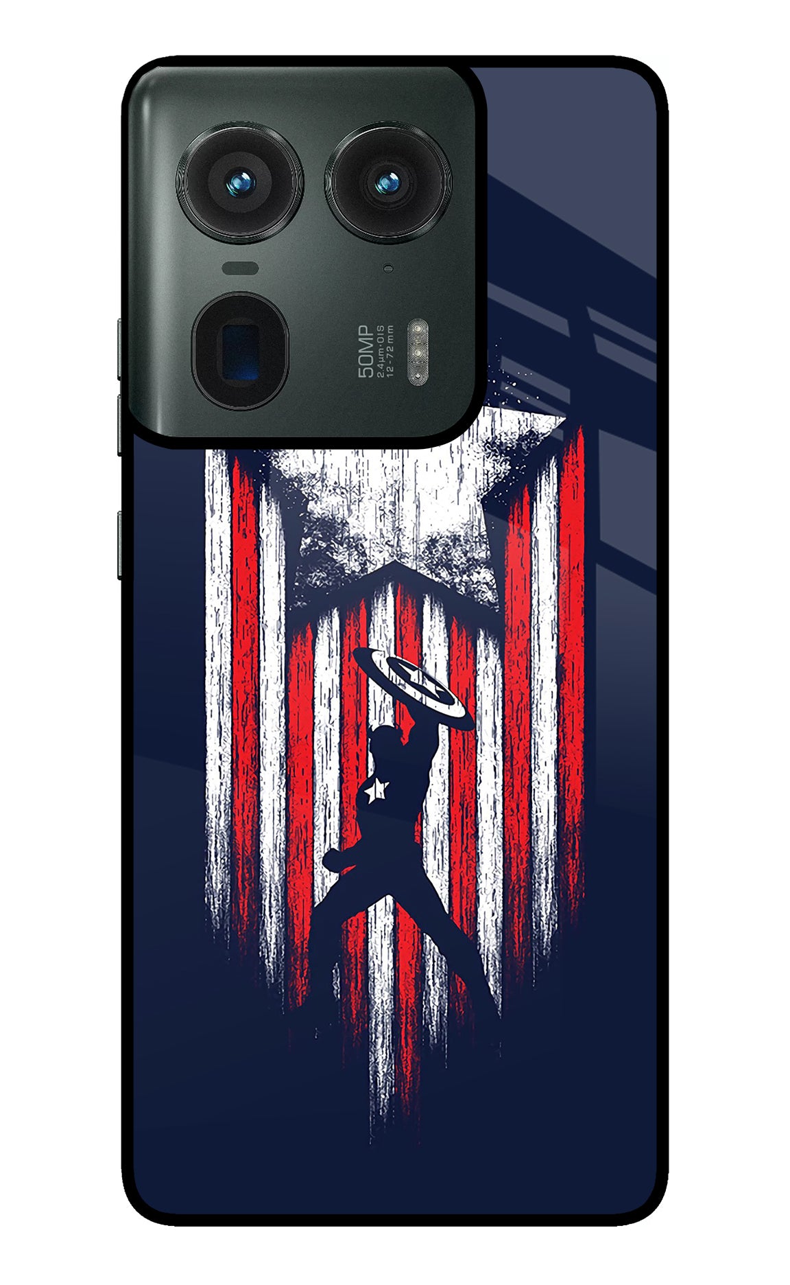 Captain America Marvel Art Moto Edge 50 Ultra 5G Glass Case