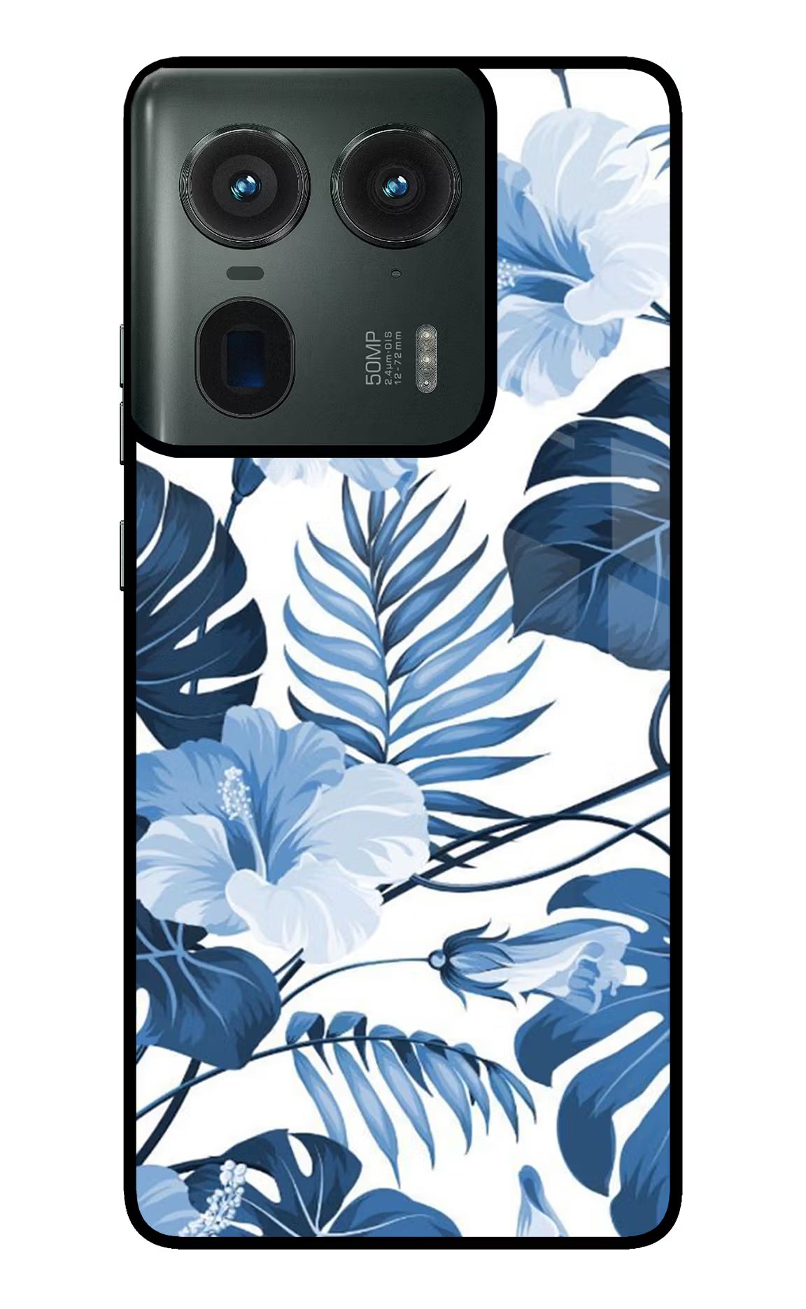 Fabric Art Moto Edge 50 Ultra 5G Glass Case Back Cover by Casekaro