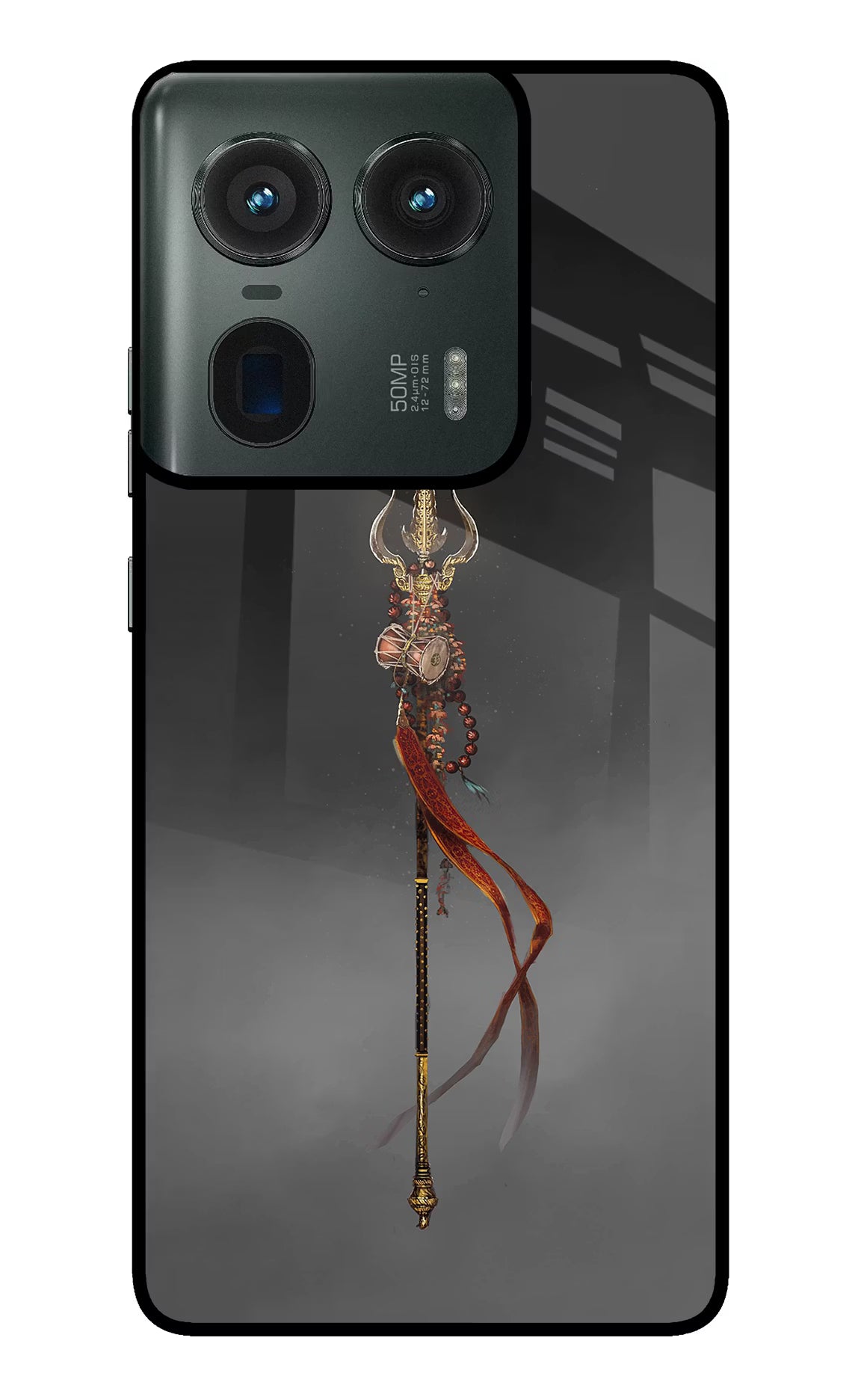 Shiv Trishul Moto Edge 50 Ultra 5G Glass Case Back Cover by Casekaro