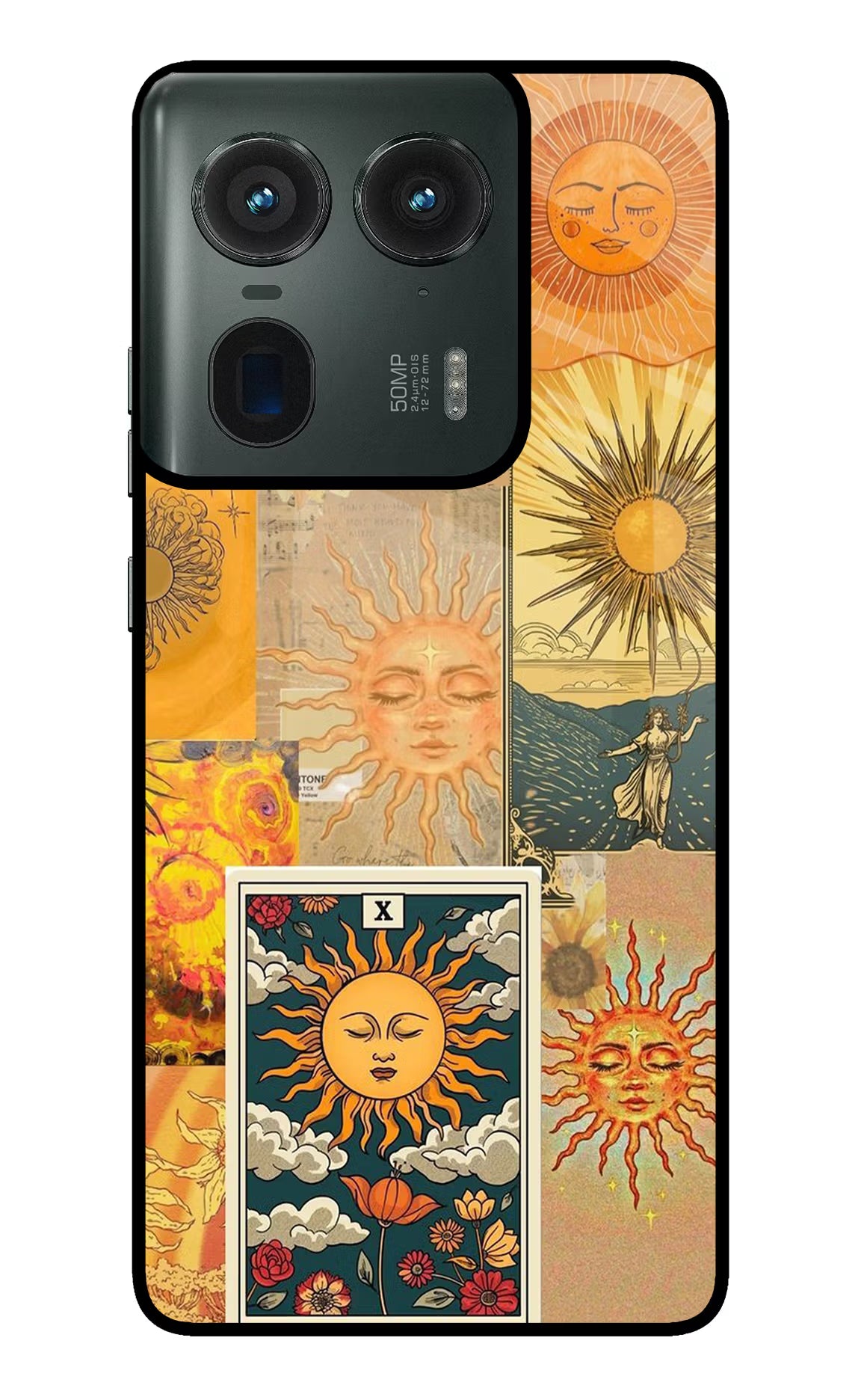 Sun Moto Edge 50 Ultra 5G Glass Case Back Cover by Casekaro