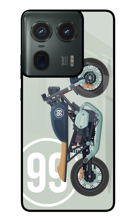 Classic Cafe Racer 99 Moto Edge 50 Ultra 5G Glass Case