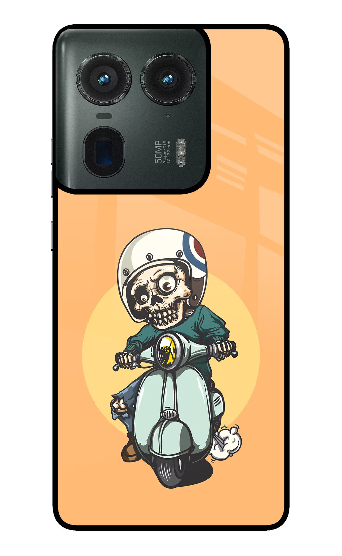 Undead Biker Moto Edge 50 Ultra 5G Glass Case