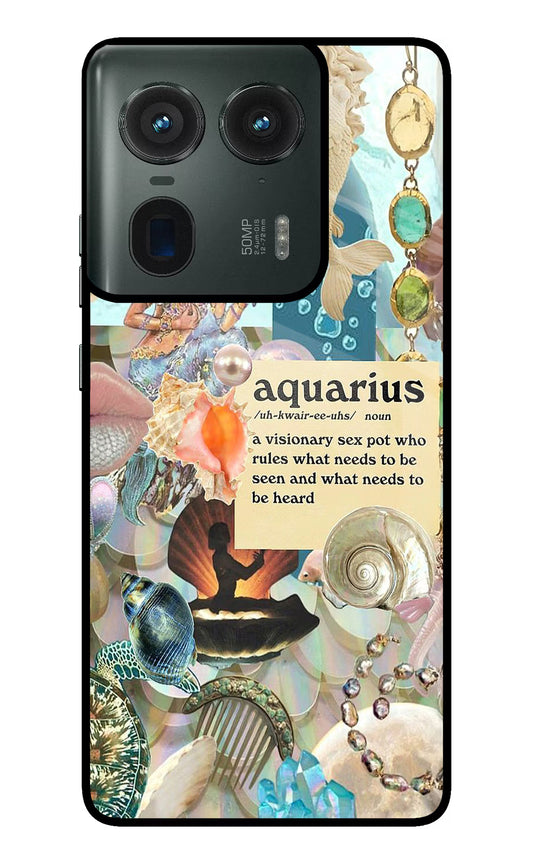 Aquarius Zodiac Moto Edge 50 Ultra 5G Glass Case