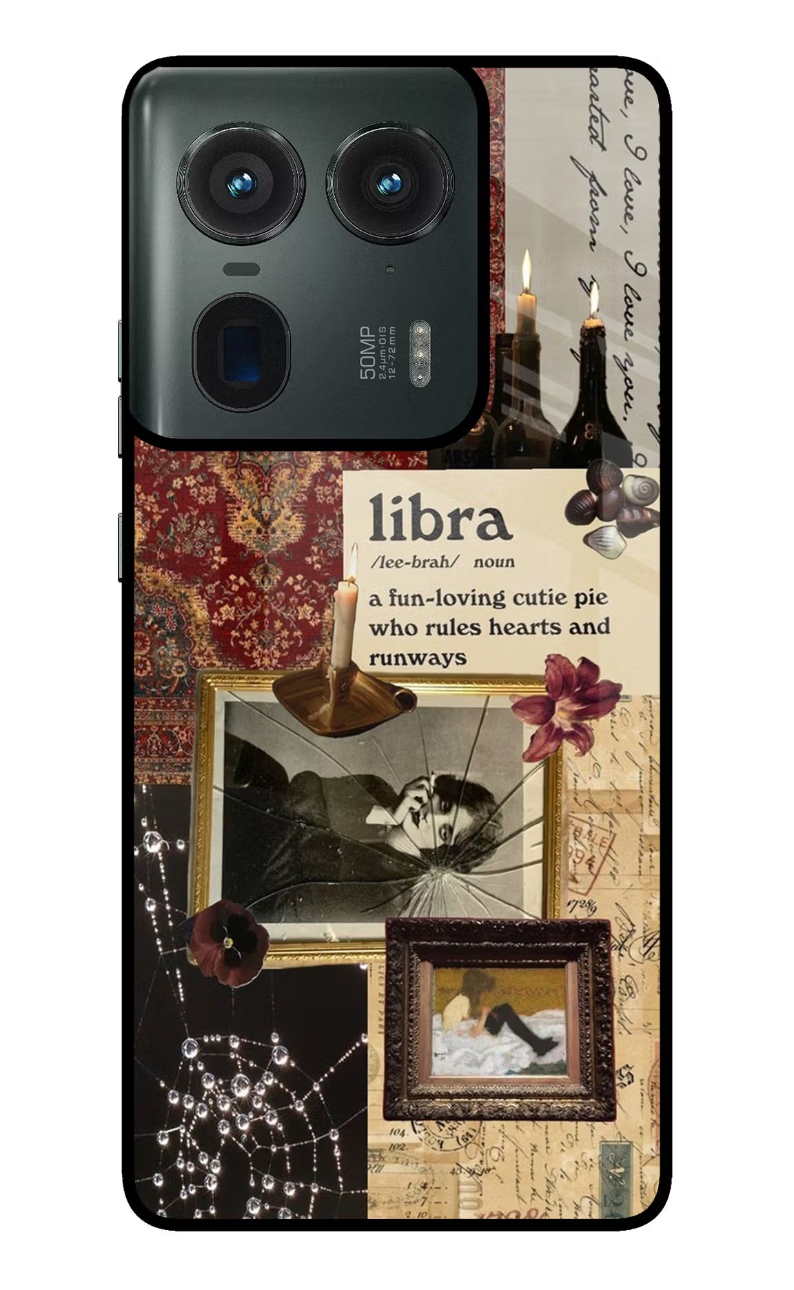 Libra Zodiac Moto Edge 50 Ultra 5G Glass Case Back Cover by Casekaro