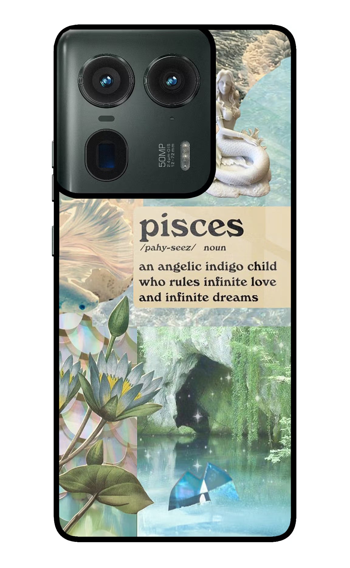 Pisces Zodiac Moto Edge 50 Ultra 5G Glass Case Back Cover by Casekaro