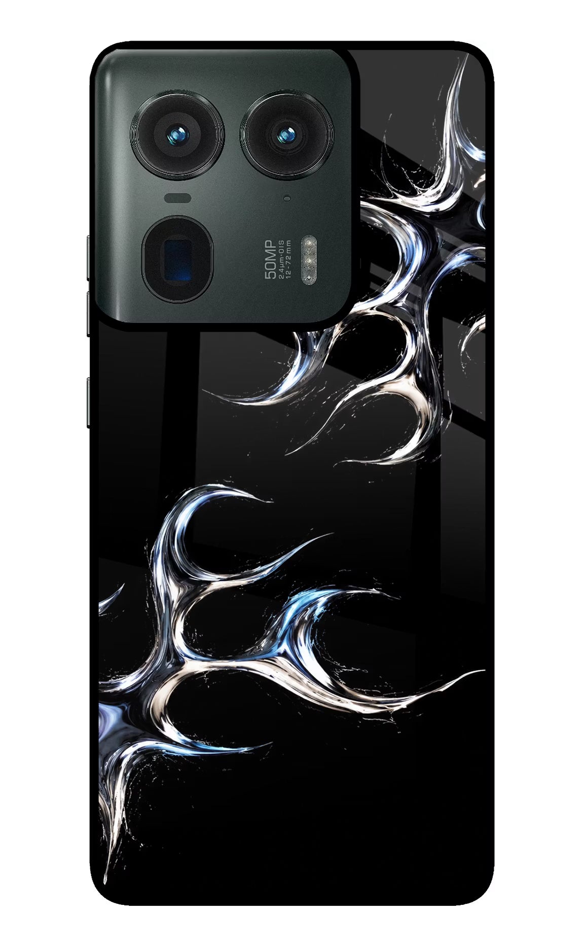 Chrome Tribal Moto Edge 50 Ultra 5G Glass Case