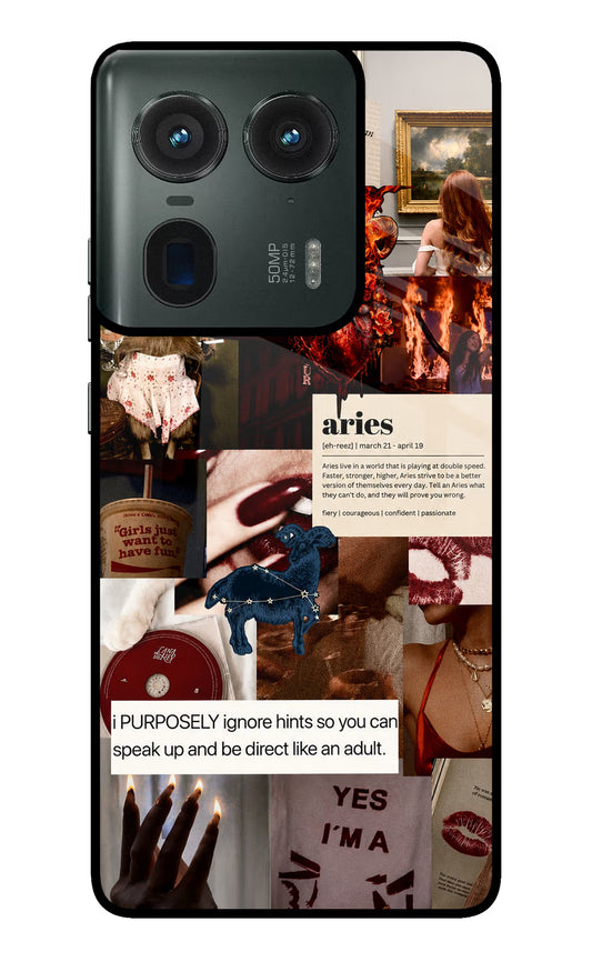 Zodiac Aries Moto Edge 50 Ultra 5G Glass Case