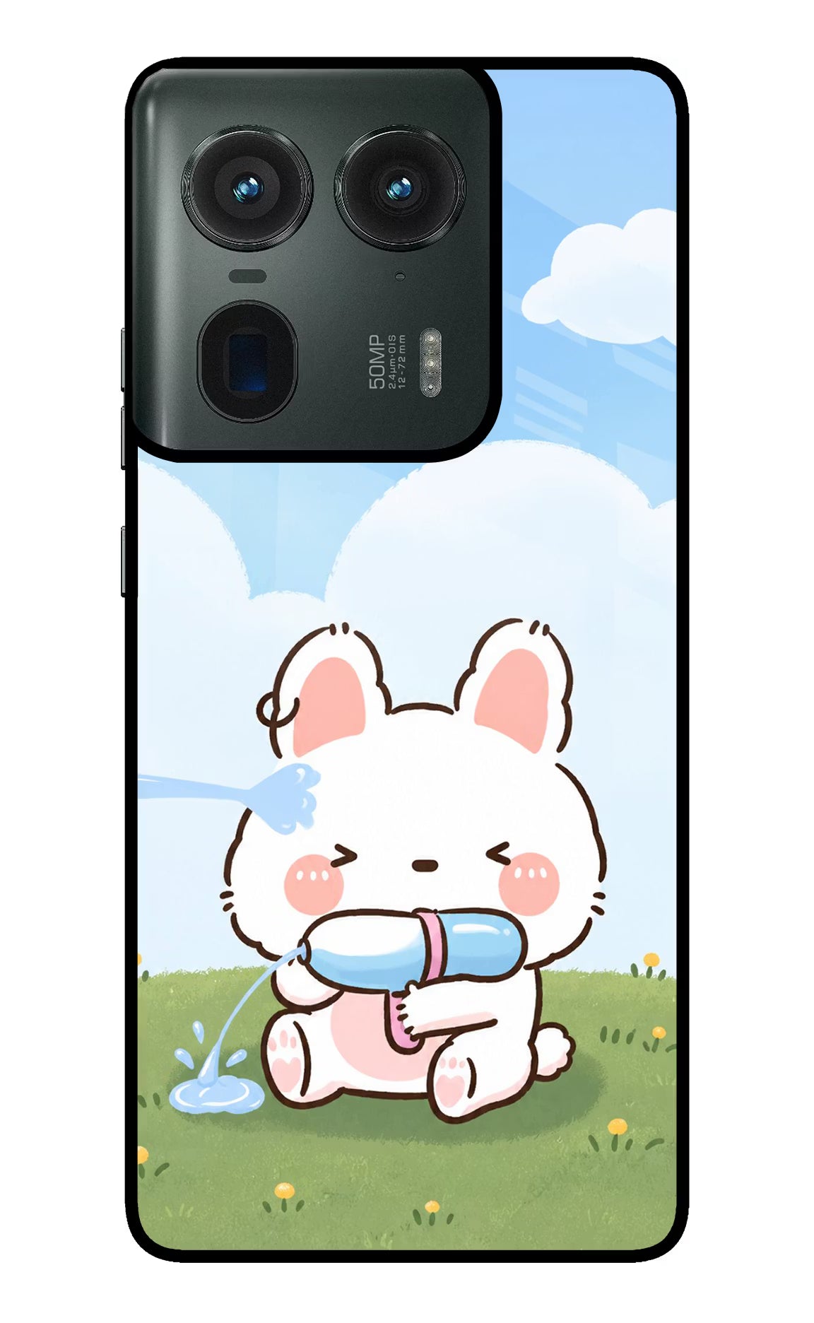 Bunny Treat Moto Edge 50 Ultra 5G Glass Case