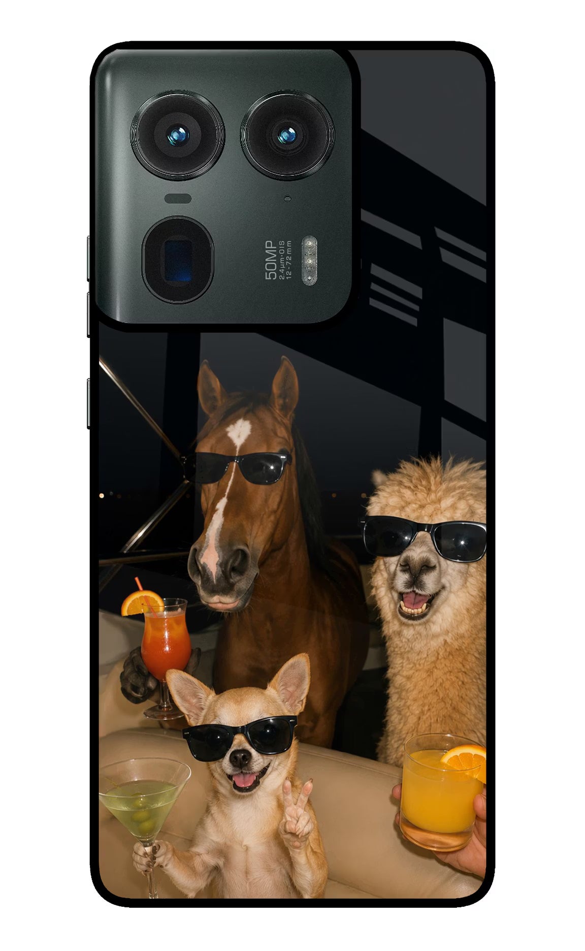 Party Squad Moto Edge 50 Ultra 5G Glass Case