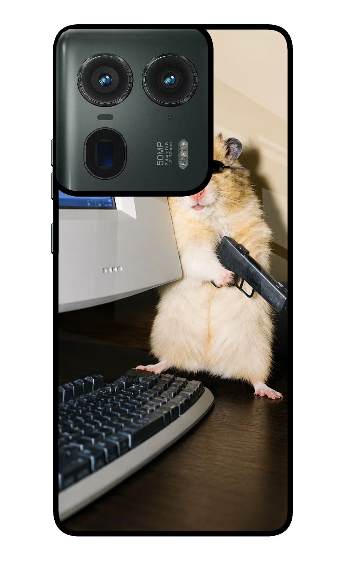 Hacker Hamster Moto Edge 50 Ultra 5G Glass Case