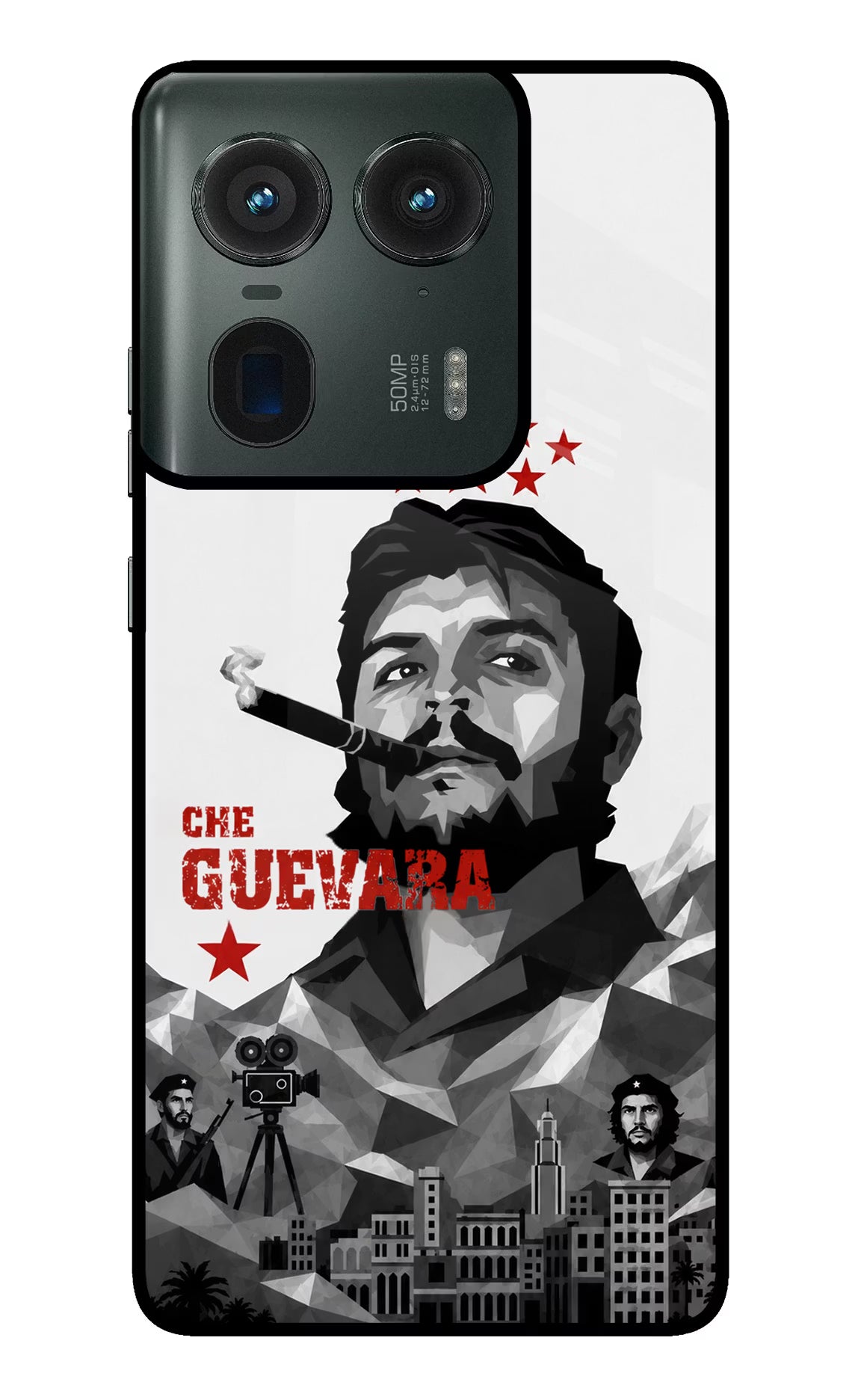 Che Guevara Iconic Moto Edge 50 Ultra 5G Glass Case