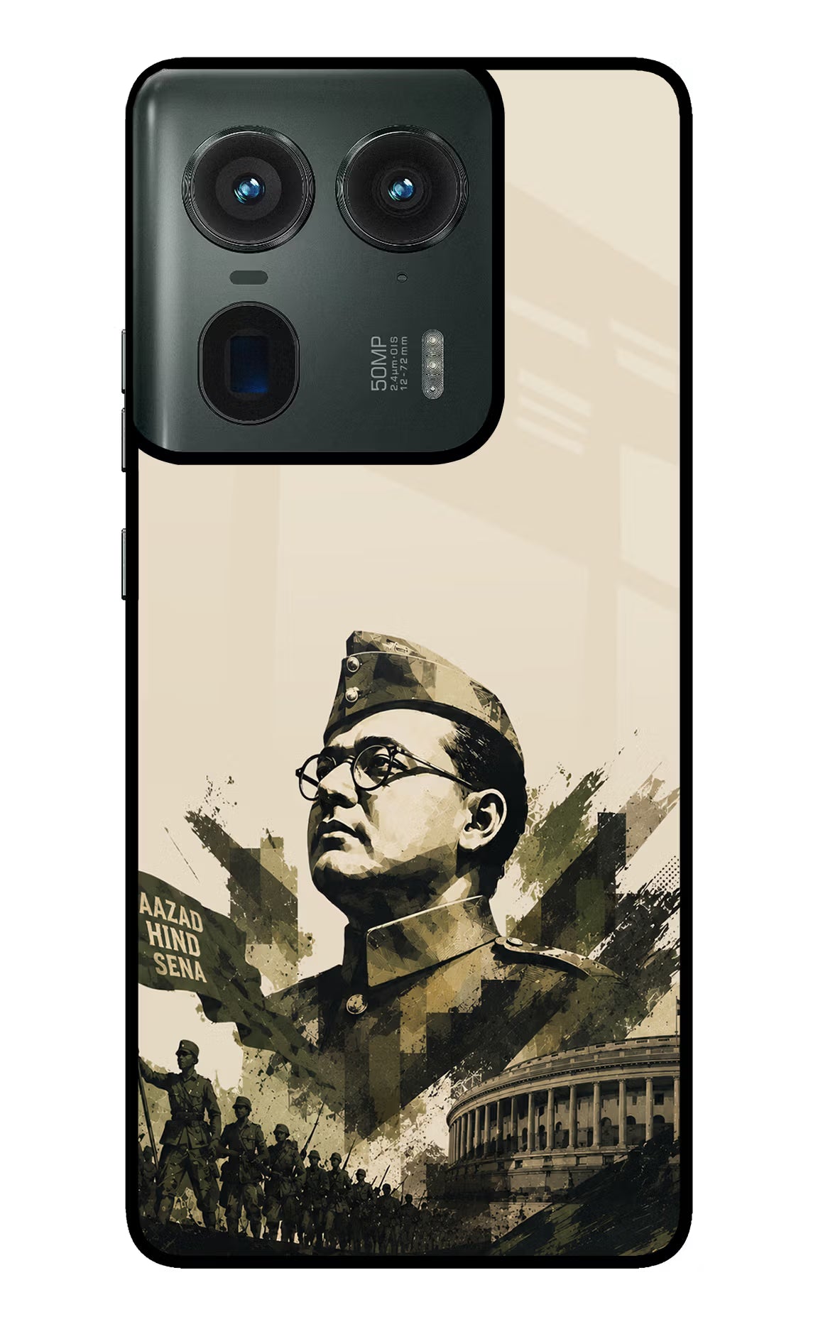 Netaji Rising Moto Edge 50 Ultra 5G Glass Case