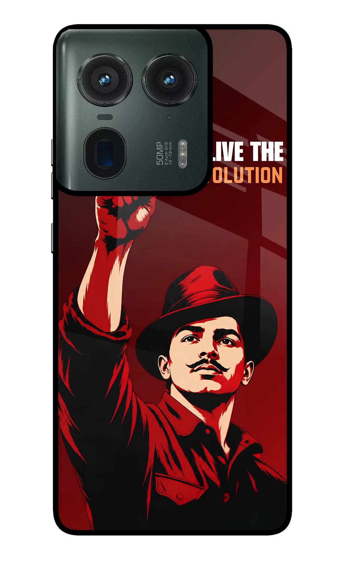 Bhagat Singh Revolution Moto Edge 50 Ultra 5G Glass Case
