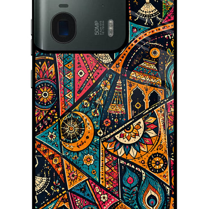 Folk Print Moto Edge 50 Ultra 5G Glass Case