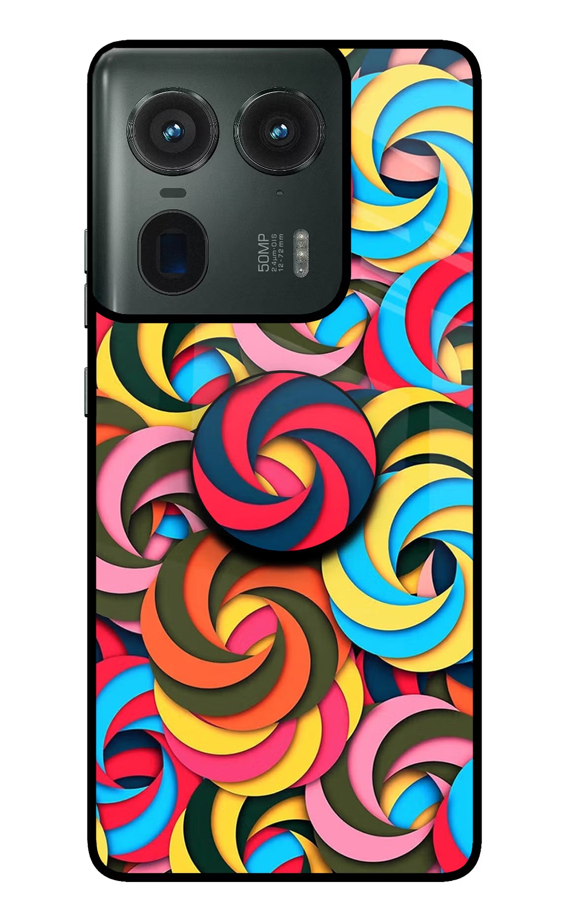 Spiral Pattern Moto Edge 50 Ultra 5G Pop Case by Casekaro