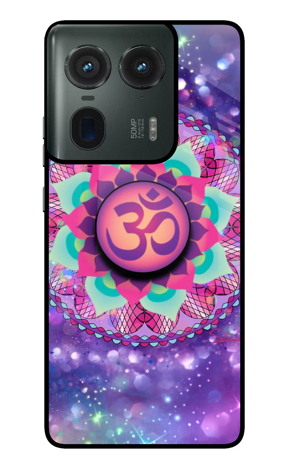 Om Purple Moto Edge 50 Ultra 5G Pop Case by Casekaro