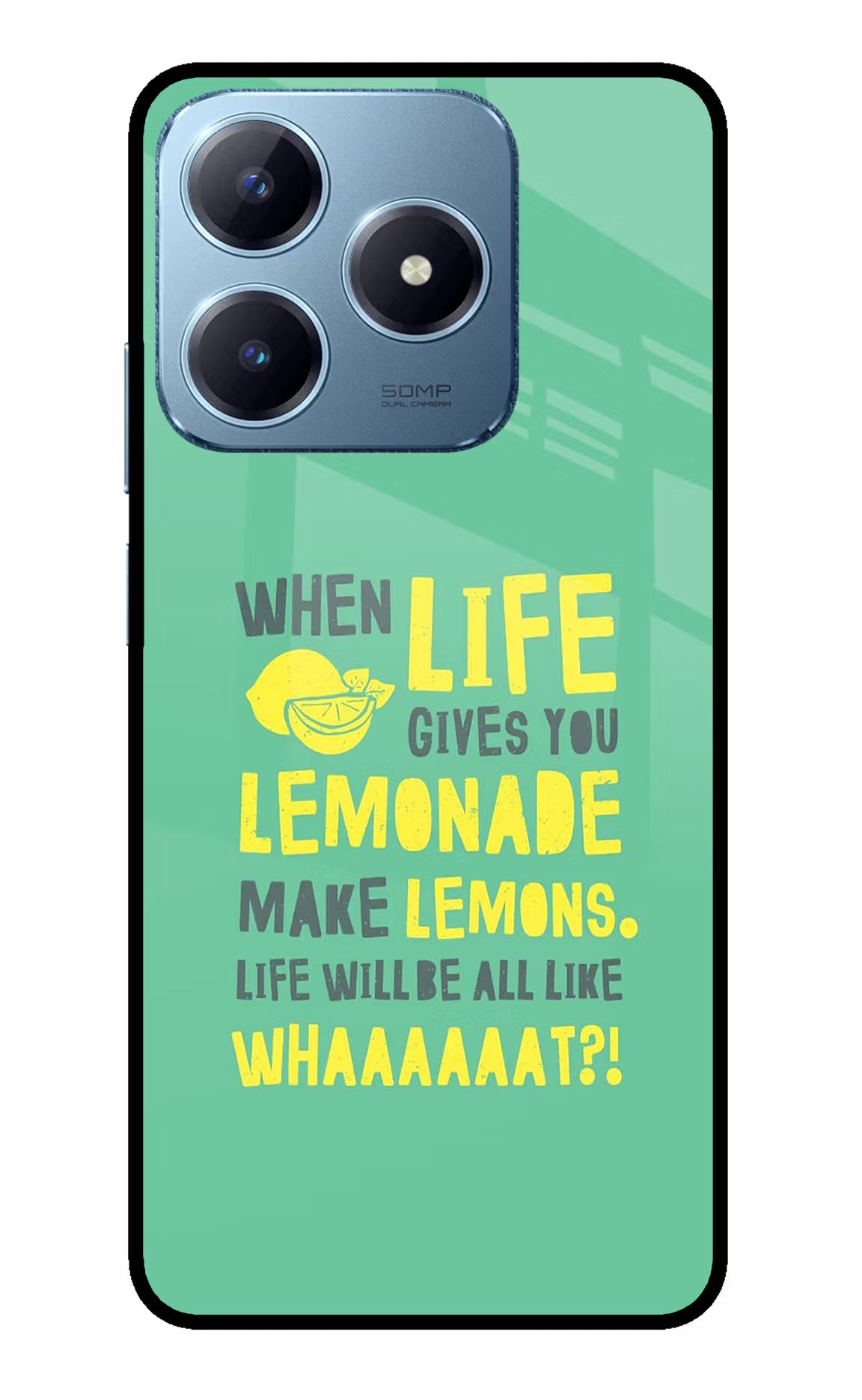Quote Realme Narzo N63 Glass Case Back Cover by Casekaro