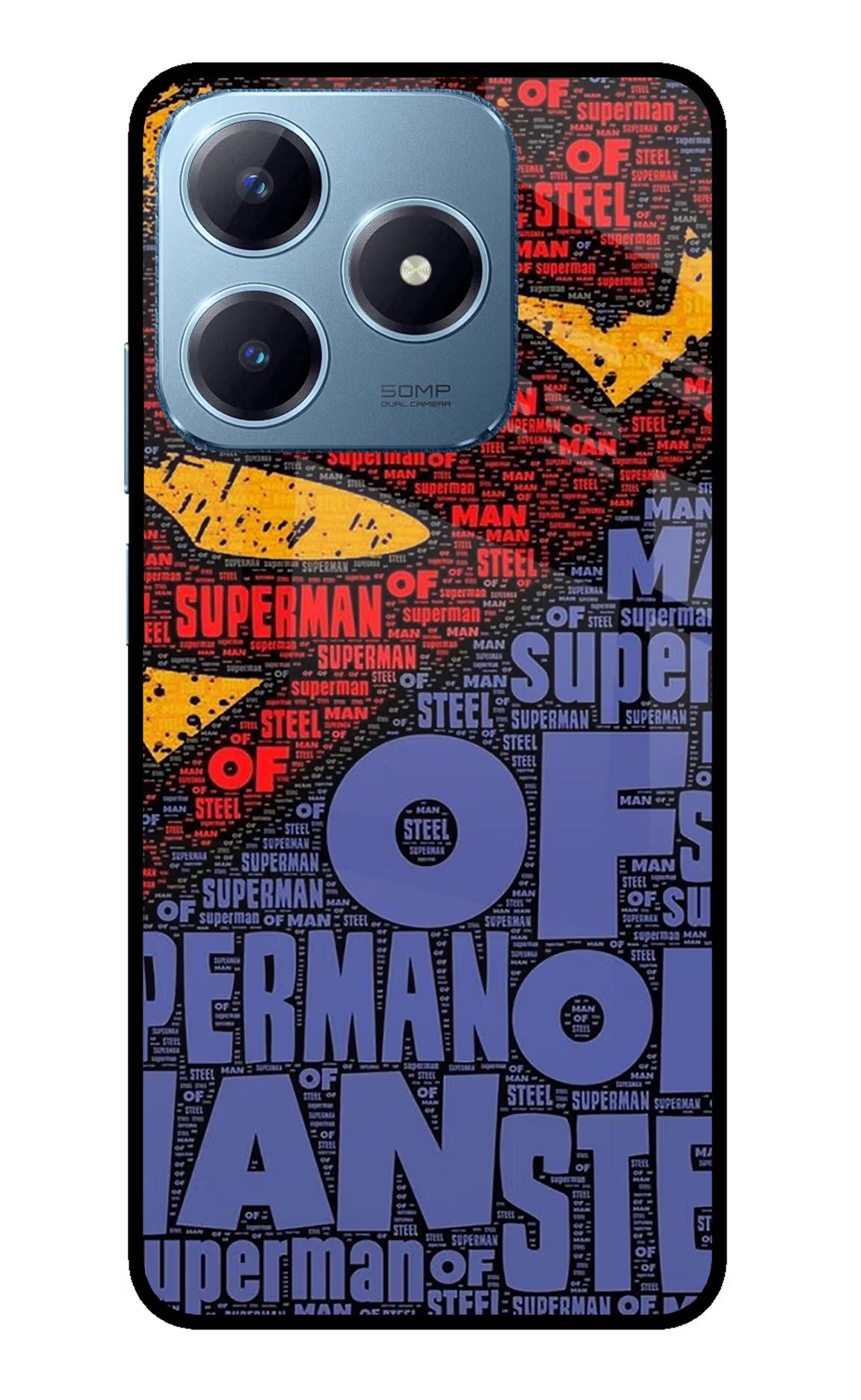 Superman Realme Narzo N63 Glass Case Back Cover by Casekaro