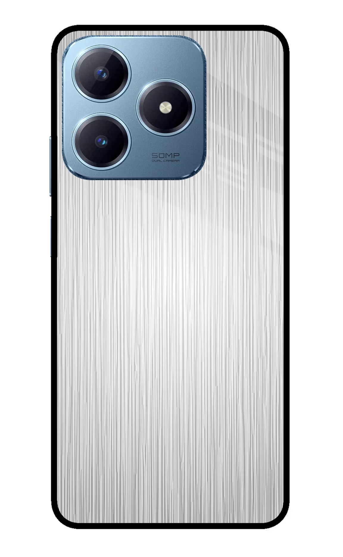 Wooden Grey Texture Realme Narzo N63 Glass Case Back Cover by Casekaro